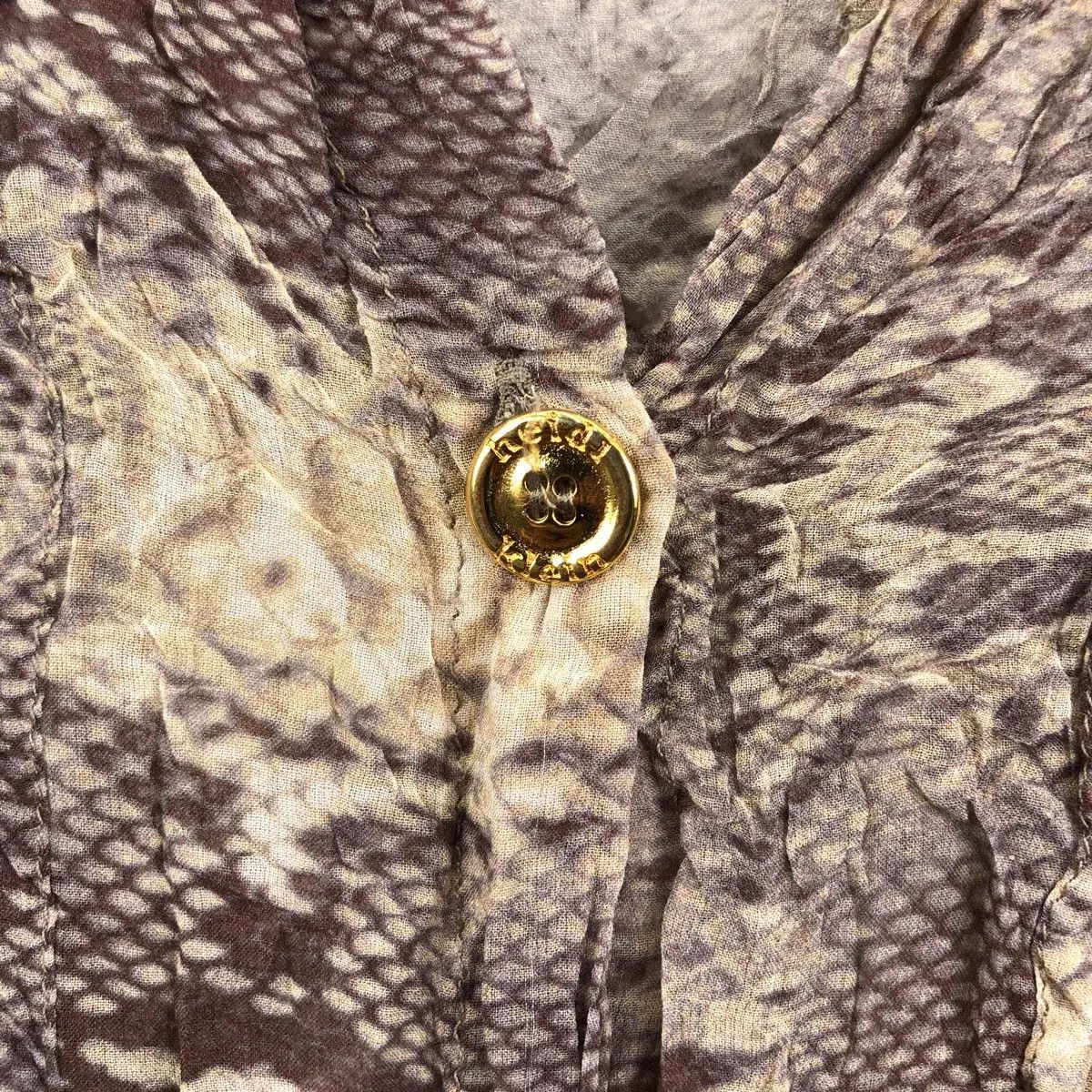 Designer × Vintage Vtg 90’ HEIDI KLEIN PARIS Crocodile Abstract Jacket Blouse Size M / US 6-8 / IT 42-44 - 5 Thumbnail