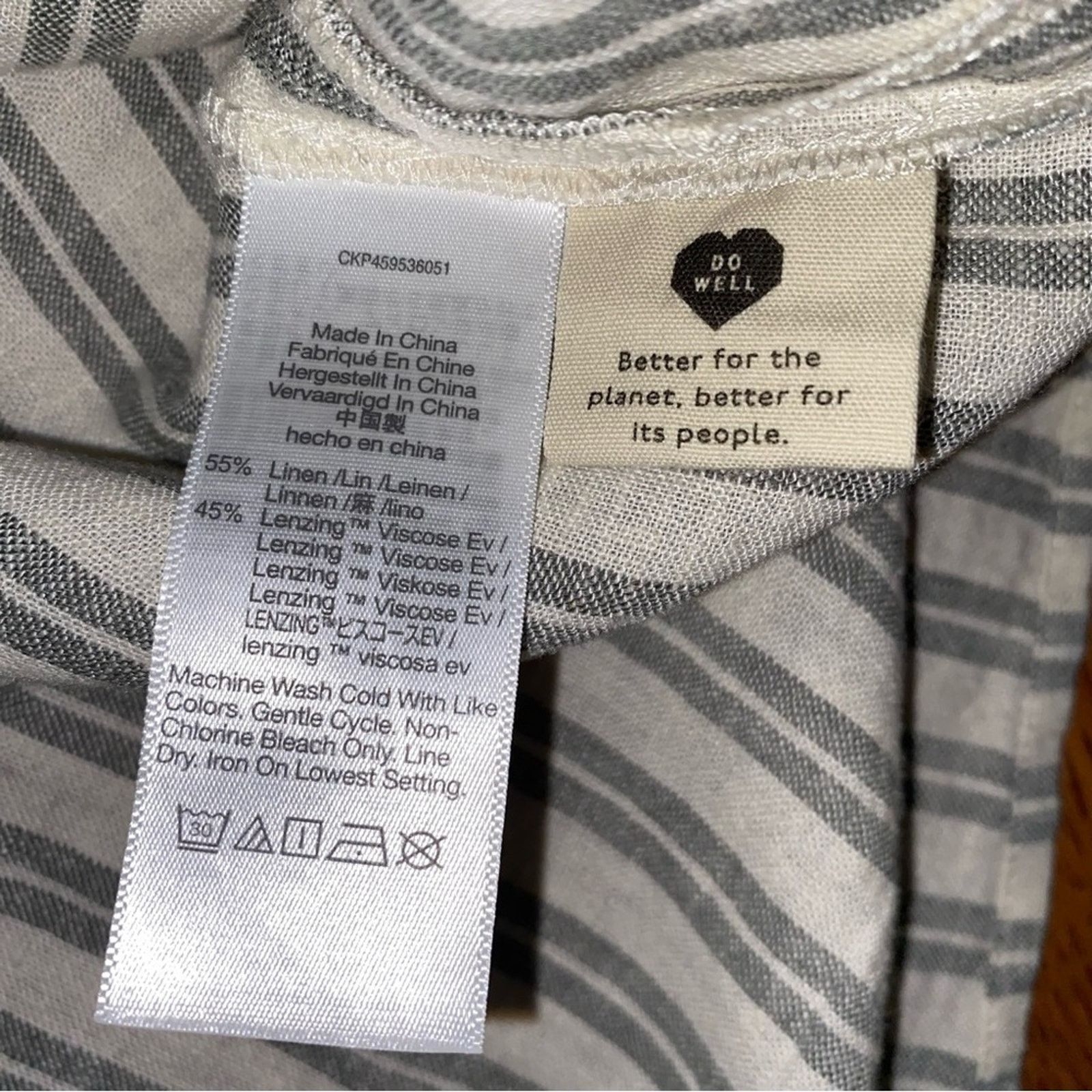 Madewell Madewell $82 Linen-Blend Lakeline Shirt Gray Stripe Womens M Size M / US 6-8 / IT 42-44 - 8 Thumbnail