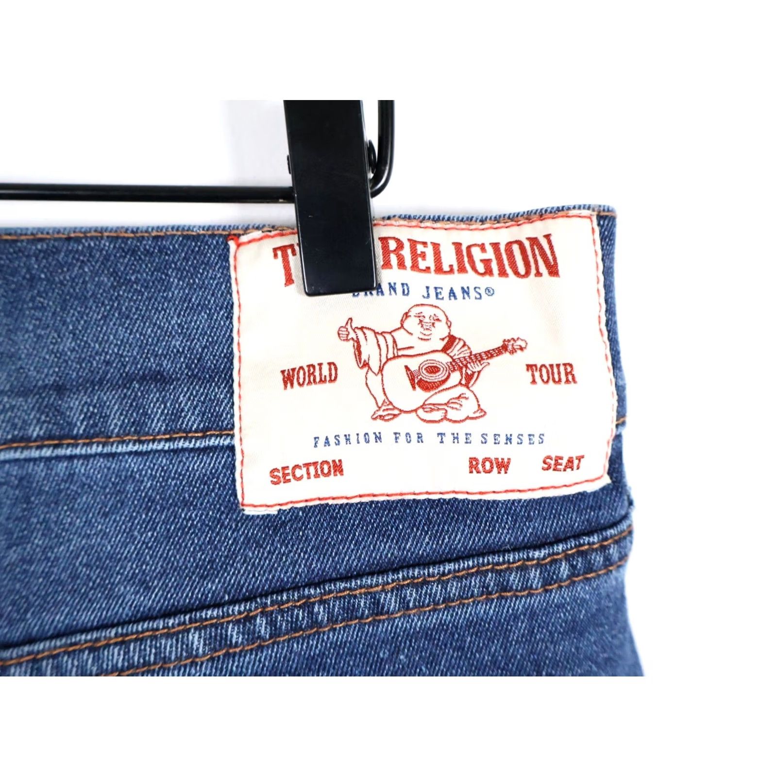 True Religion VINTAGE True Religion Jeans Mens 36 x 32 Blue Ricky Relaxed Straight Leg Cotton Blend Denim Hook Fly Size US 36 / EU 52 - 3 Thumbnail
