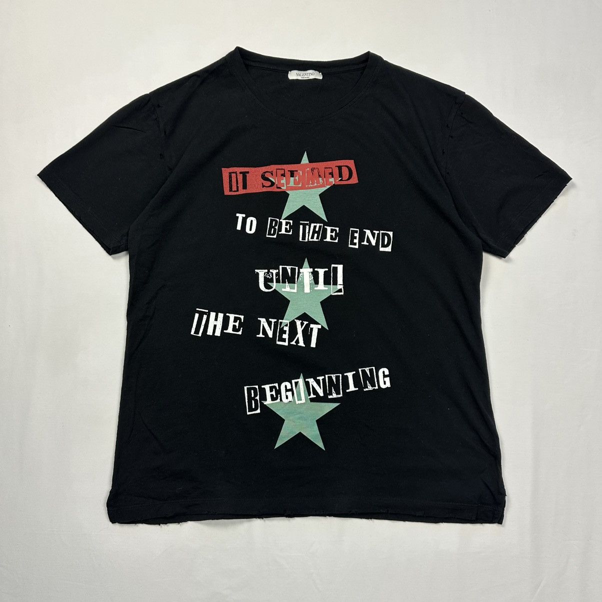 Valentino SS20 Valentino x Jamie Reid Star Graphic Distressed Tee Punk Size US M / EU 48-50 / 2 - 1 Thumbnail