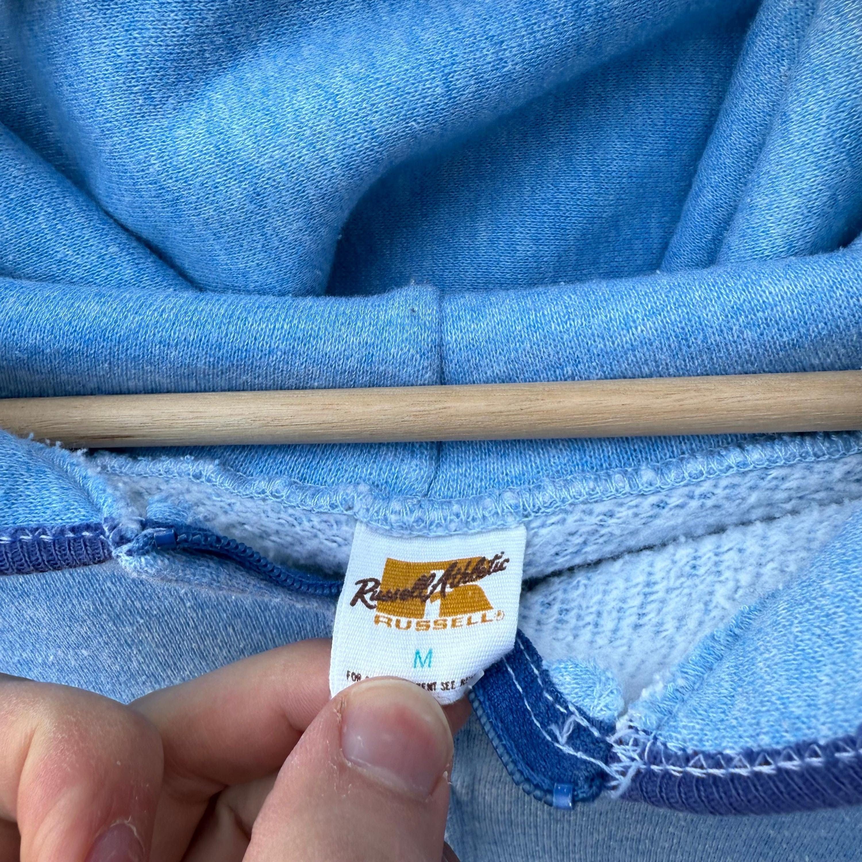 Russell Athletic × Vintage 70's Russell Athletic Baby Blue Half Zip Hoodie Size US M / EU 48-50 / 2 - 4 Thumbnail
