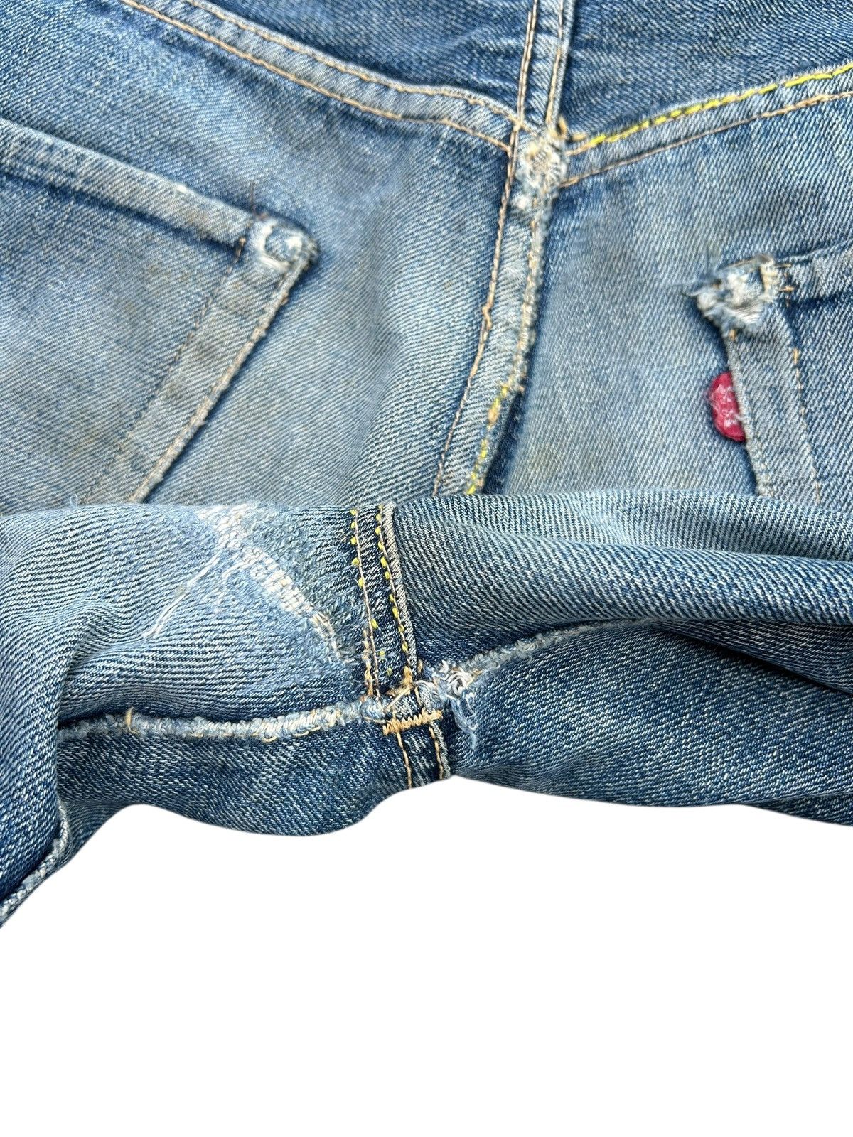 Kapital Vintage Skull Fab Four Alchemist Selvedge Repair Denim jeans Size US 33 - 17 Thumbnail