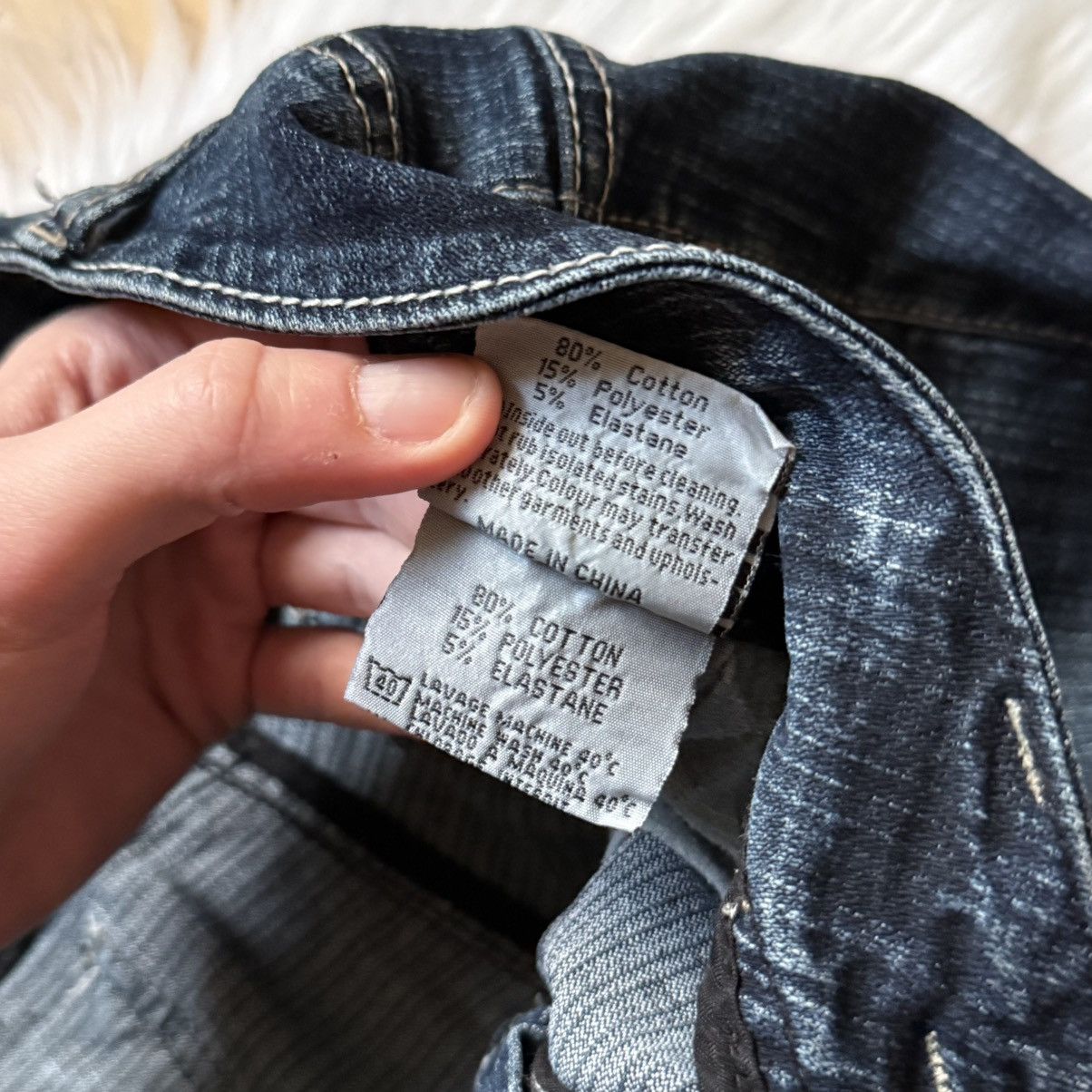 If Six Was Nine 📌 Vintage Y2K Washed Flared Low Rise LGB Jeans Size 32" / US 10 / IT 46 - 14 Thumbnail