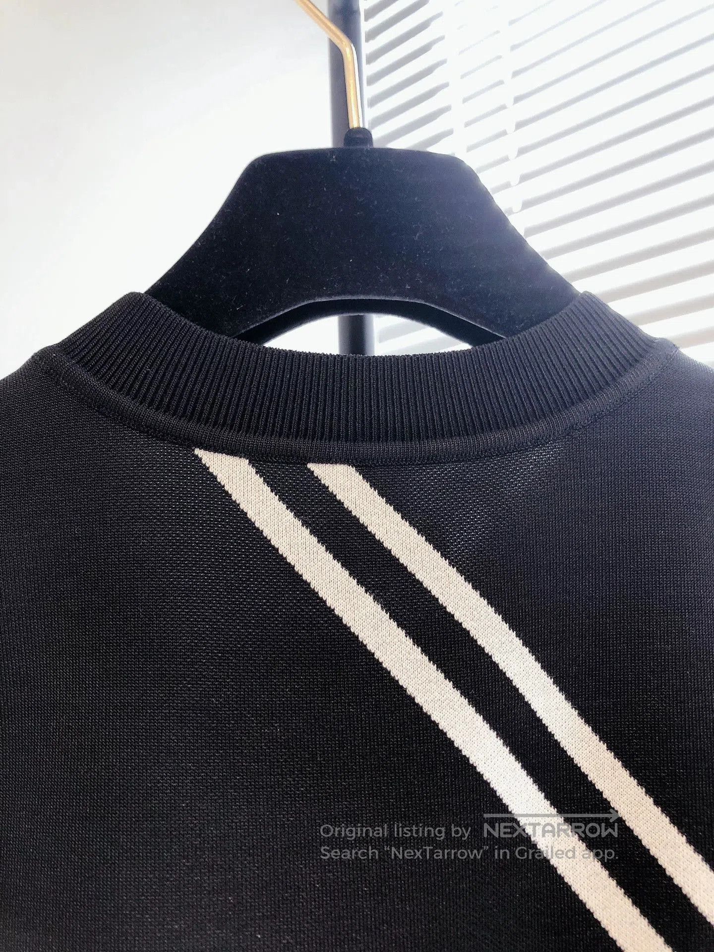 Hermes Hermes Black Grey White Knit Dress. Size US XS / EU 42 / 0 - 6 Thumbnail