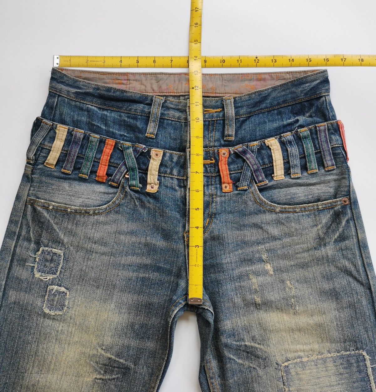 Japanese Brand Buden Japan Double Waist Mud Denim Ankle Jeans Size US 32 / EU 48 - 10 Thumbnail