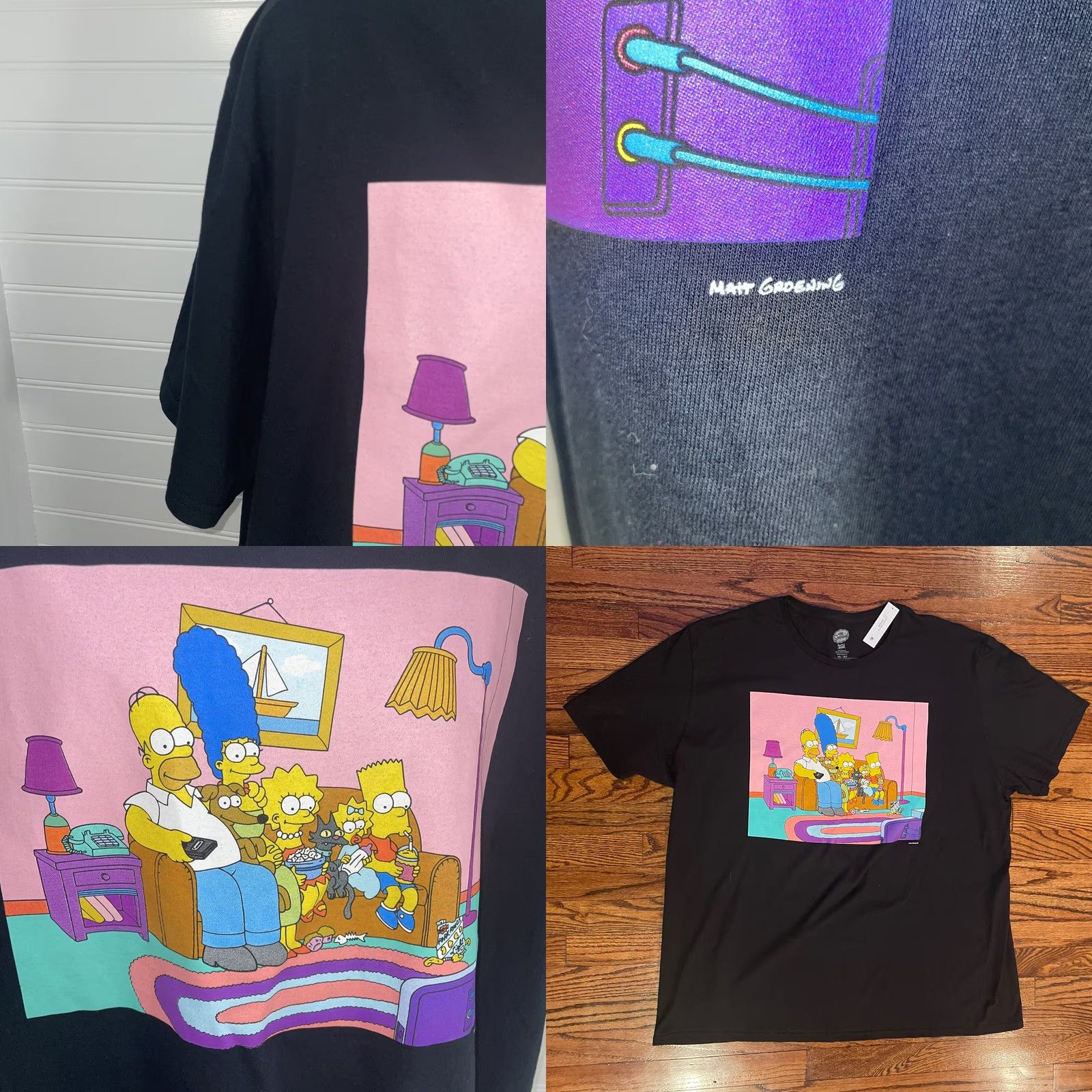 Vintage VINTAGE? The Simpsons Black Crew Neck T Shirt Mens 3XL Front Graphic 100 Cotton 2022 NWT Size US XXL / EU 58 / 5 - 8 Thumbnail