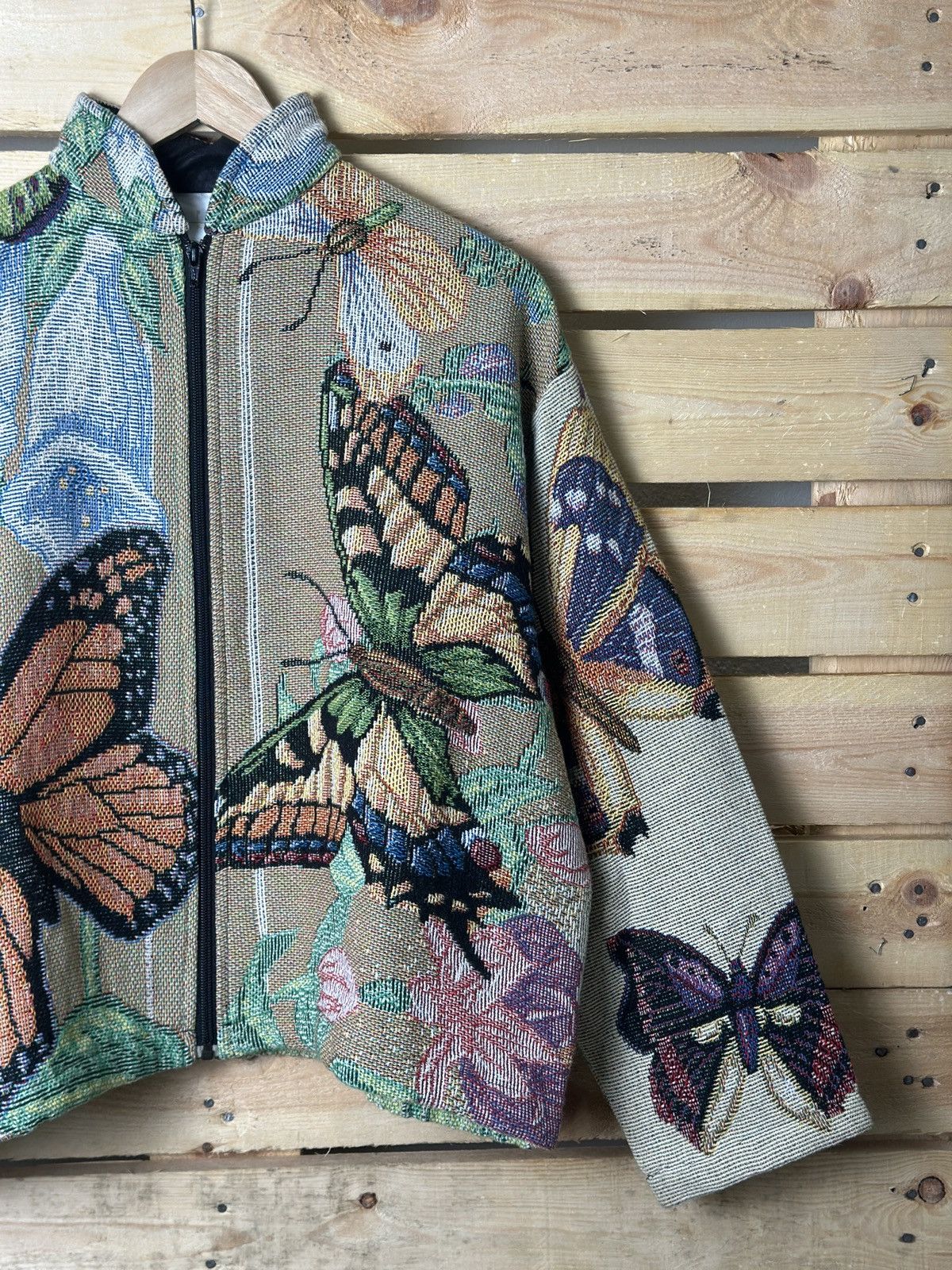 Beauty Beast × Designer 🔥Rare🔥Mari-e USA Fullprint Butterfly Knit Jacket Size US M / EU 48-50 / 2 - 4 Thumbnail