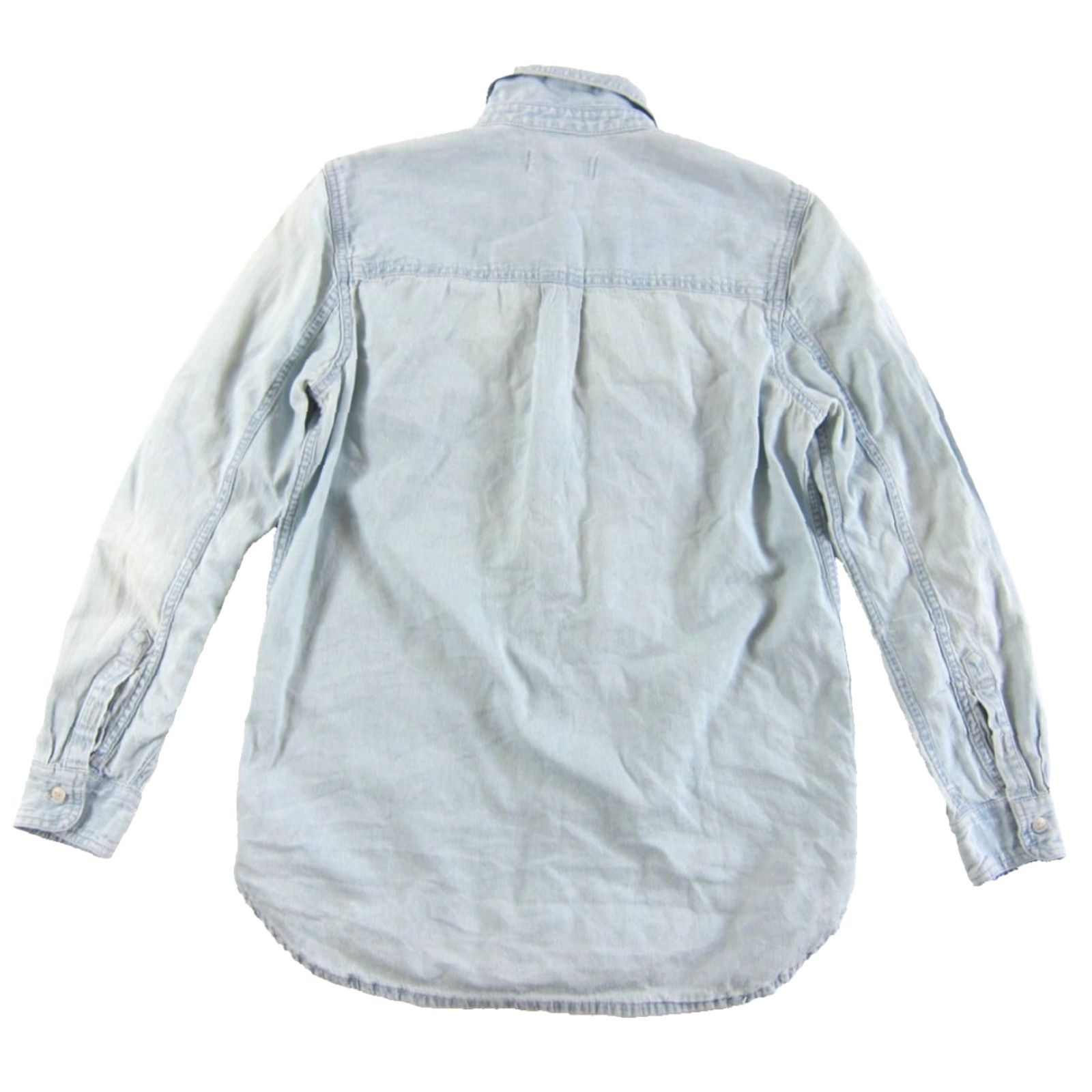 Madewell Madewell Shirt Denim Button-Up Collared Long Sleeve Cotton 100% XS Blue Womens Size XS / US 0-2 / IT 36-38 - 2 Thumbnail