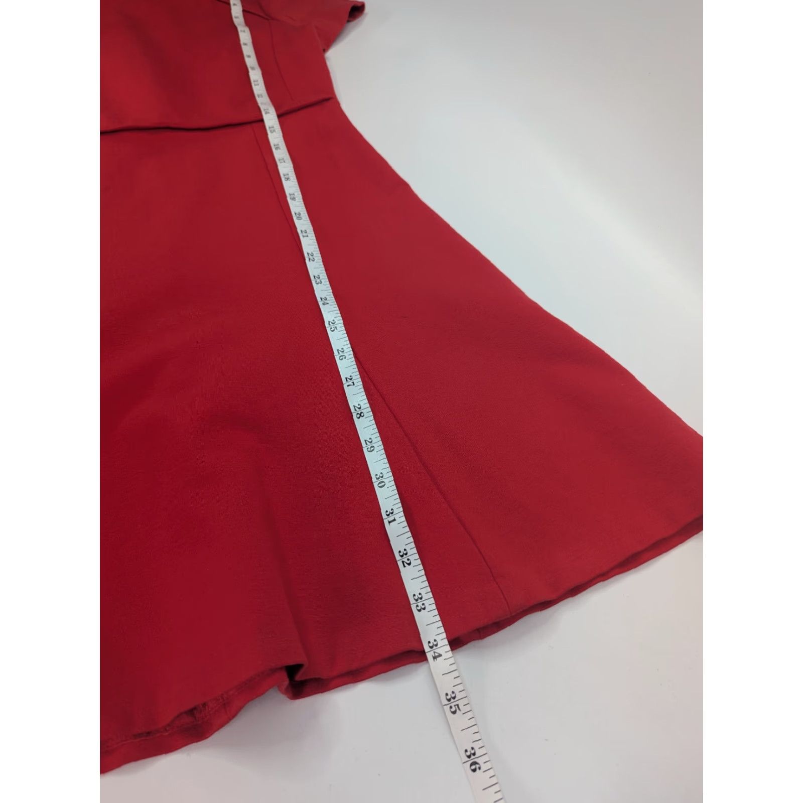 J.Crew J. Crew Factory Red Short Sleeve Dress Cap Sleeve Flounce Ponte A-Line Sheath Knee Length G9357 Size 4 Size 27" / US 4 / IT 40 - 3 Thumbnail