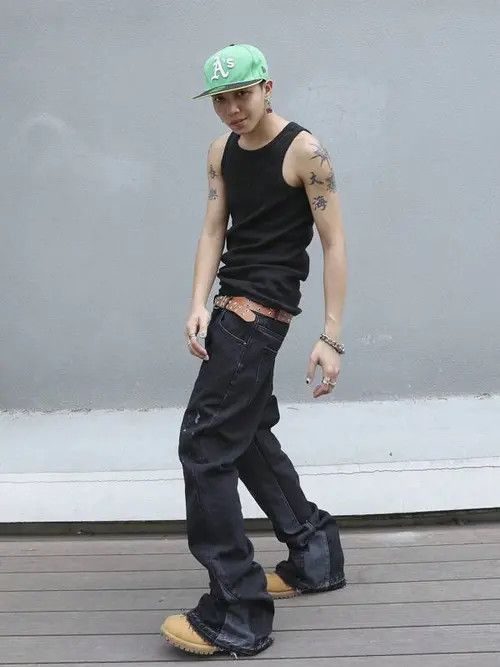 Japanese Brand × Vintage Wide leg Painted Y2k Design Jeans Size US 32 / EU 48 - 4 Thumbnail