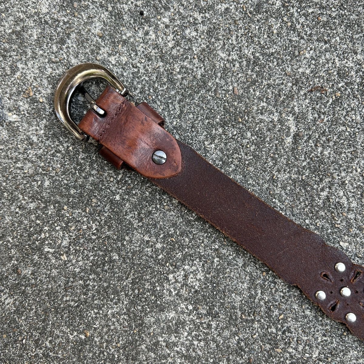 Vintage Vintage studded leather belt (Kapital Style) Size ONE SIZE - 13 Thumbnail