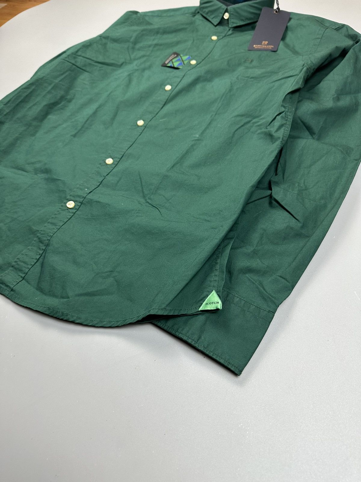 Scotch & Soda Emerald Green Button shirt by Scotch&soda Size US M / EU 48-50 / 2 - 2 Thumbnail