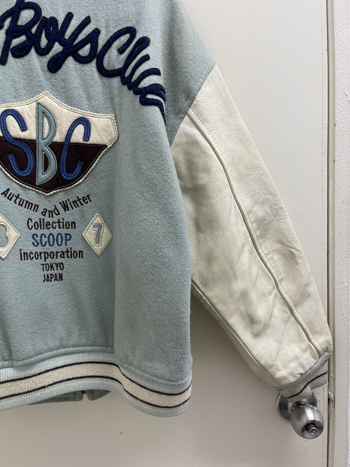 Vintage Scoop Boys Club Wool Leather Varsity Jacket Size US L / EU 52-54 / 3 - 4 Thumbnail