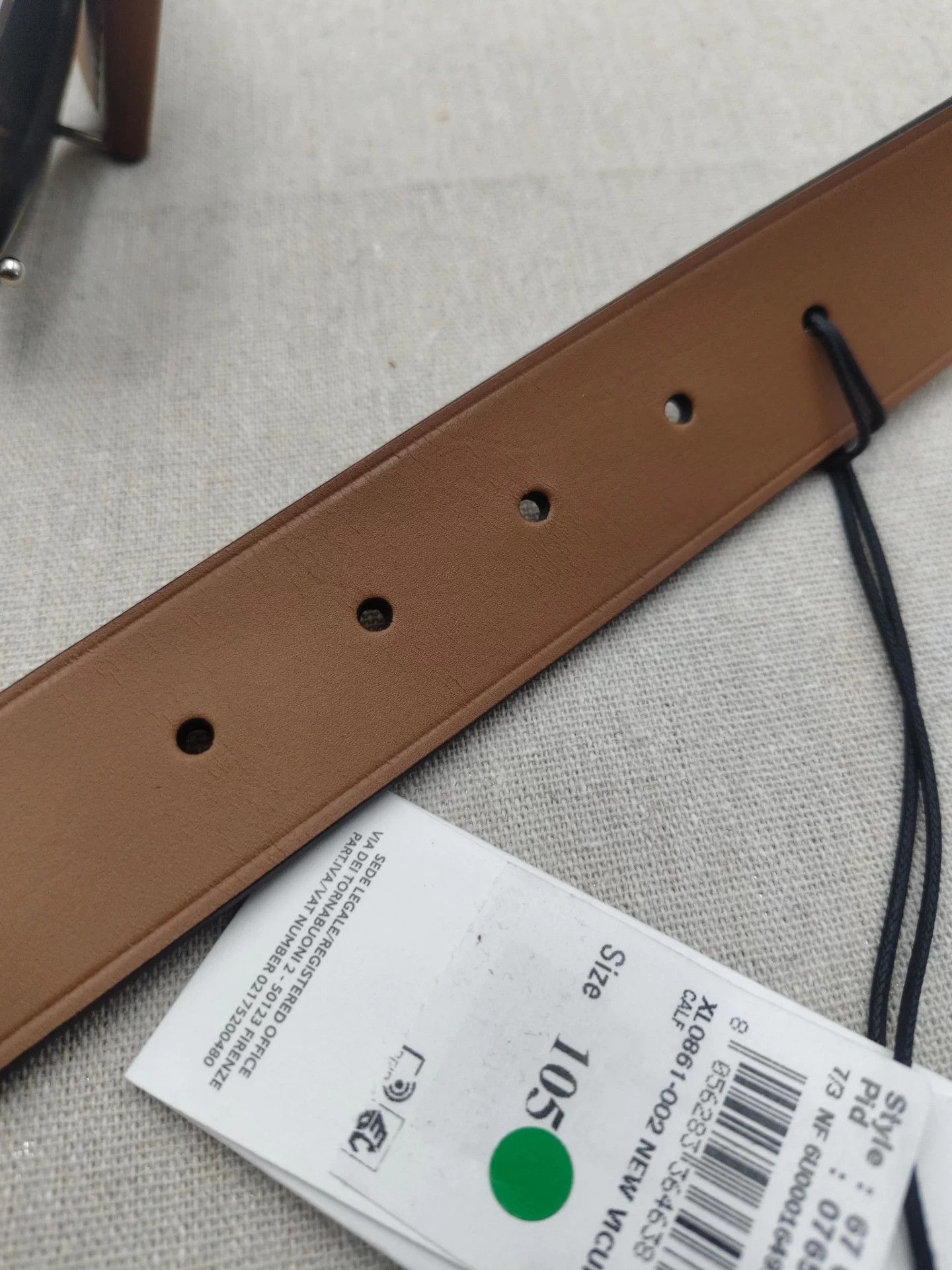 Salvatore Ferragamo Ferragamo Gold Buckle Distressed Brown Belt Size ONE SIZE - 6 Thumbnail