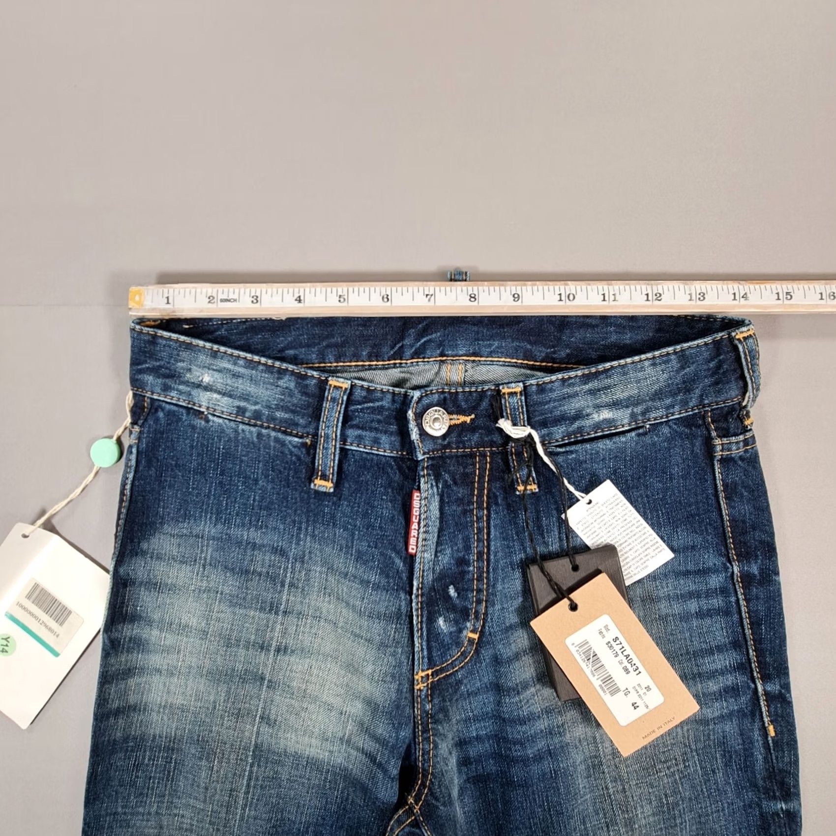 Dsquared2 Dsquared2 Jeans Blue W30 L31 44 Regular Fit Denim 5-Pocket Button Fly Made In Italy Mens Straight Leg Vintage No Size US 44 / EU 60 - 6 Thumbnail