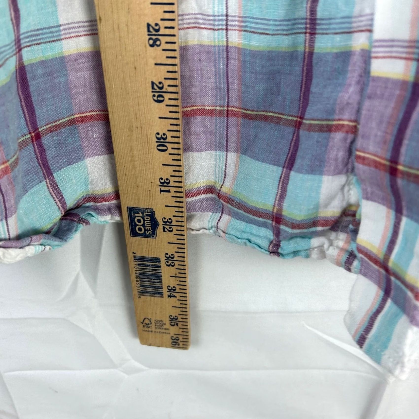 Tommy Bahama Tommy Bahama Button-Up Mens 2XL Multicolor Plaid 100% Linen Long Sleeve Shirt Size US XXL / EU 58 / 5 - 4 Thumbnail