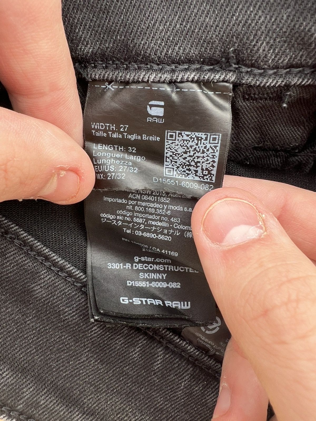 G-Star G-Star Raw Denim Black Jeans Size US 27 - 5 Thumbnail