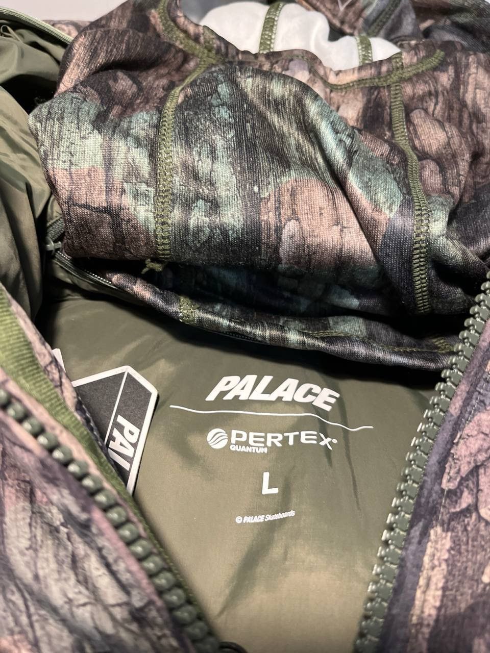 Palace Pertex Matte Balaclava Puffa Deep Forest Winter 2023