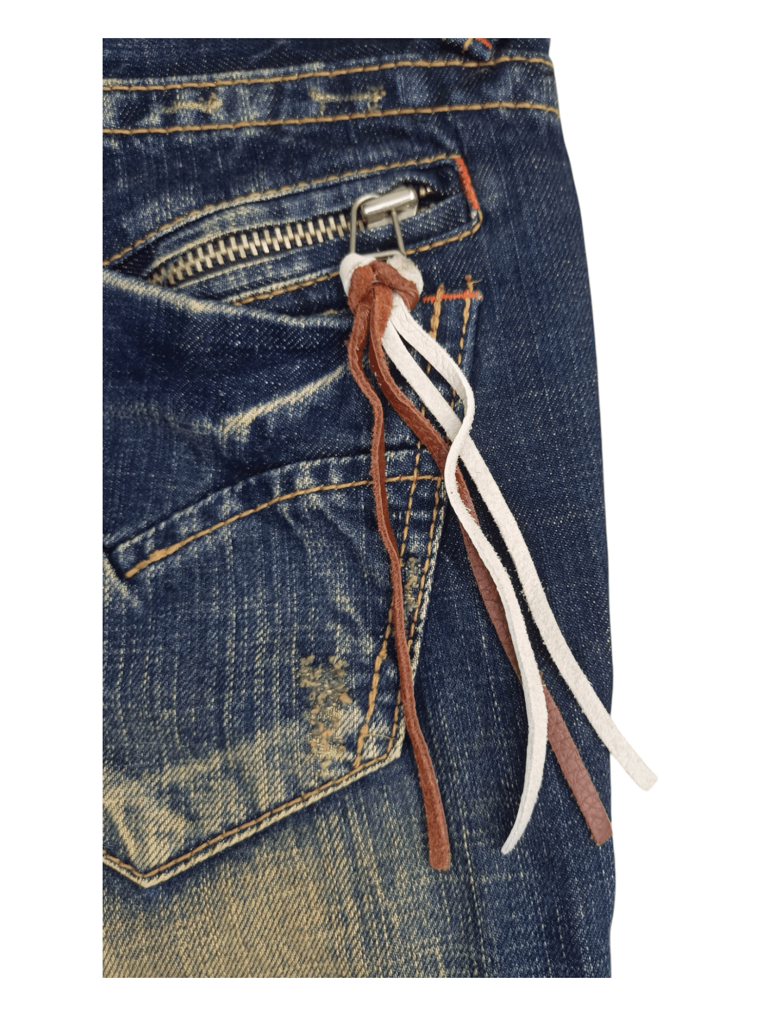 Japanese Brand Lolita Leather Bomdage Mudmax If Six Style Flare Denim Size US 29 - 14 Thumbnail