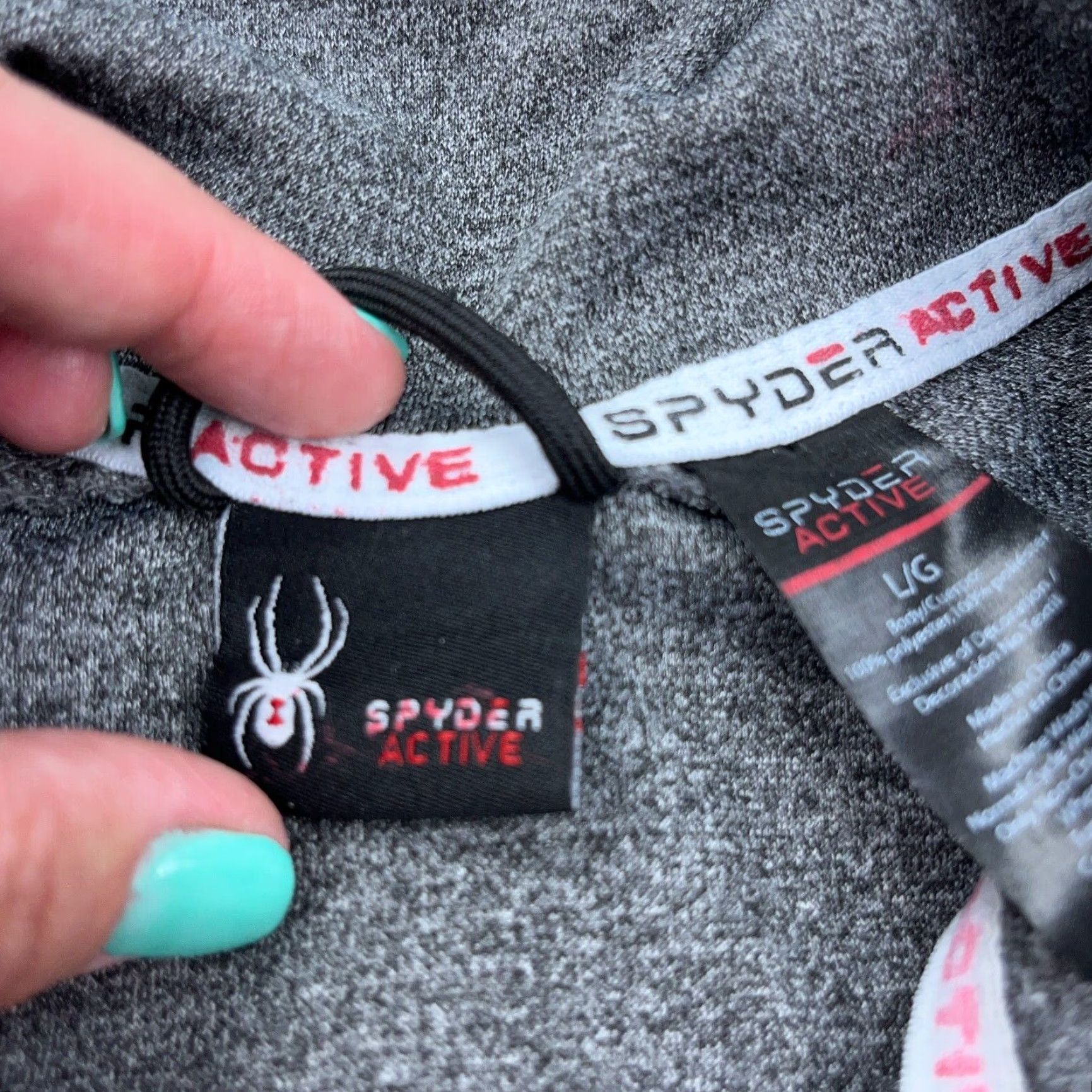 Spyder Spyder Jacket Men Large Gray Black Active Performance Hiking Outdoors Adult Jacket Size US L / EU 52-54 / 3 - 6 Thumbnail