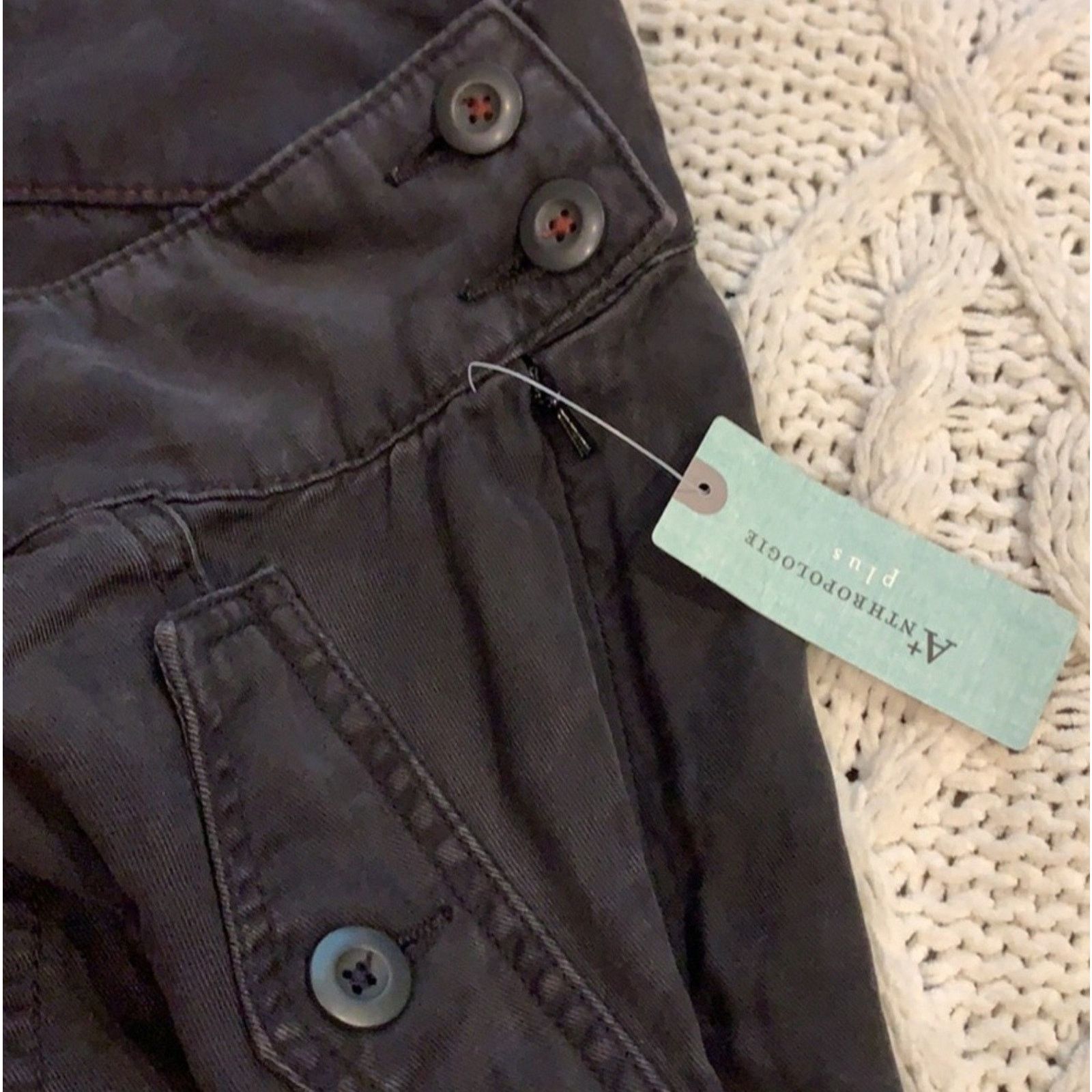 Anthropologie Anthropologie Cargo Harem Pants Lyocell Jogger Cropped 16W Size 40" / US 18 - 10 Thumbnail