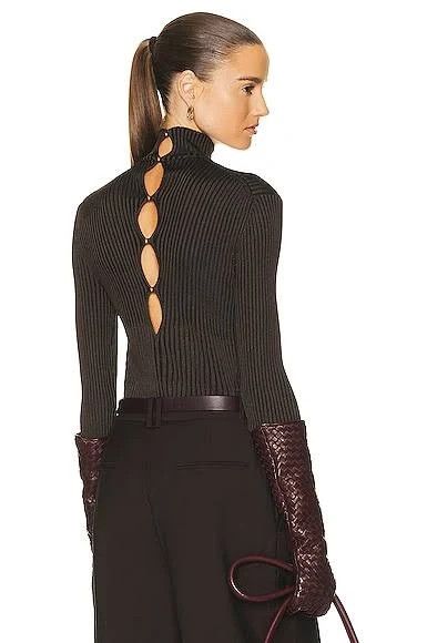 Bottega Veneta o1loc1c0324 715441 Plissé Jumper in Brown Size M / US 6-8 / IT 42-44 - 2 Thumbnail