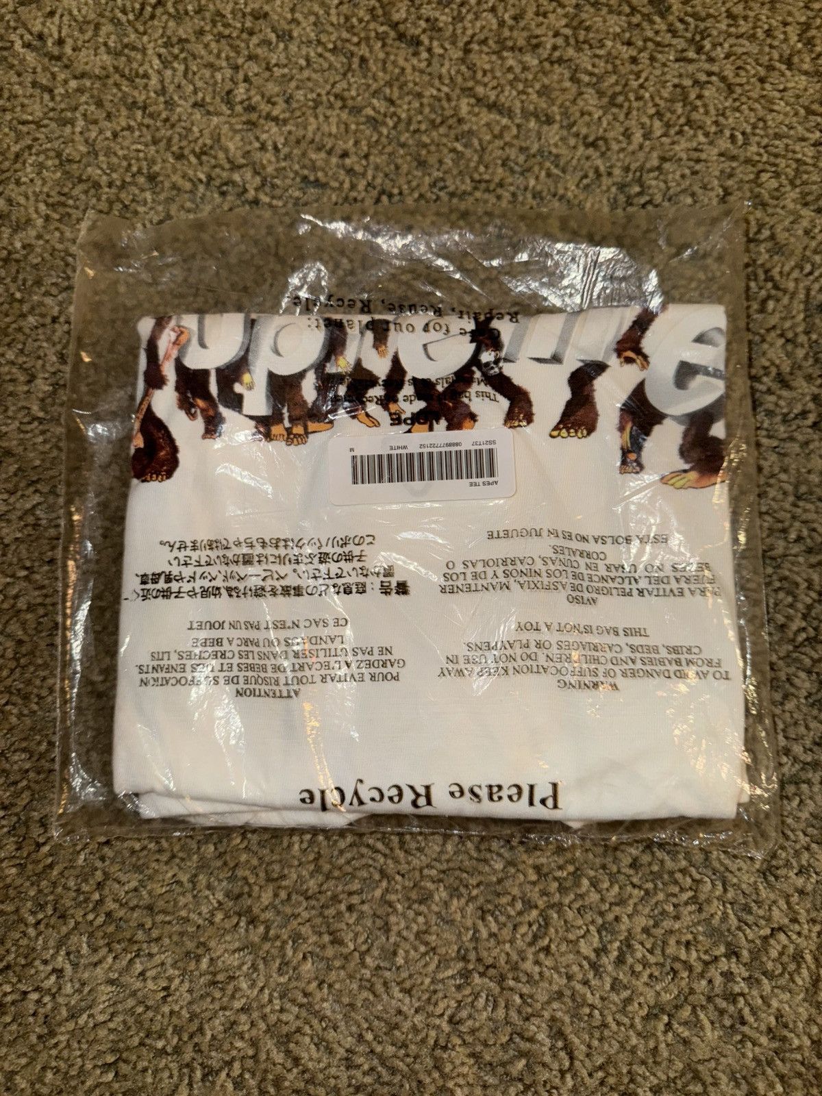 Supreme Supreme Apes Tee White Size Medium SS21 DS Size US M / EU 48-50 / 2 - 1 Thumbnail