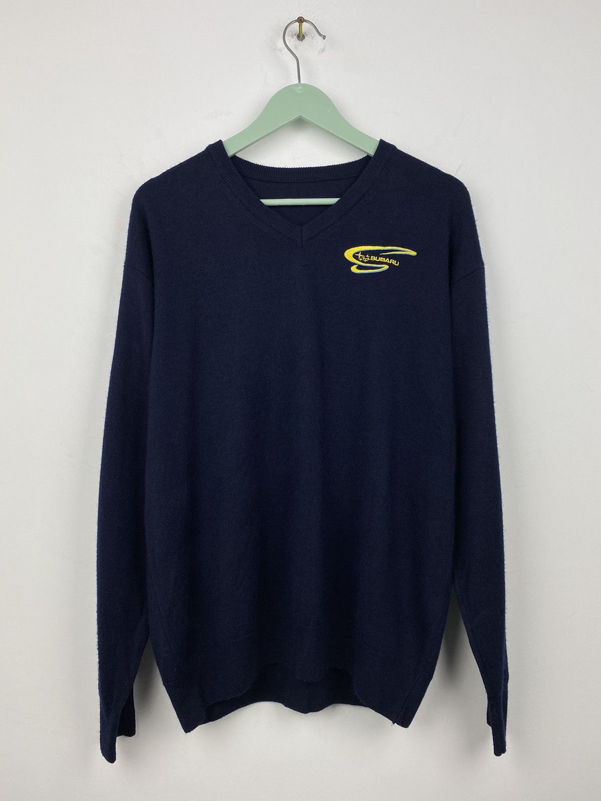 Vintage Vintage Subaru V Neck Sweater Nissan Honda BMW Size US M / EU 48-50 / 2 - 1 Thumbnail