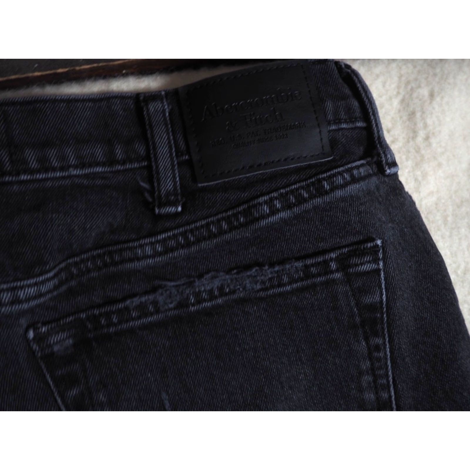 Abercrombie & Fitch VINTAGE Abercrombie & Fitch Denim Jeans Pants 36x32 Black Straight Stretch Logo Men Jeans Size US 36 / EU 52 - 6 Thumbnail
