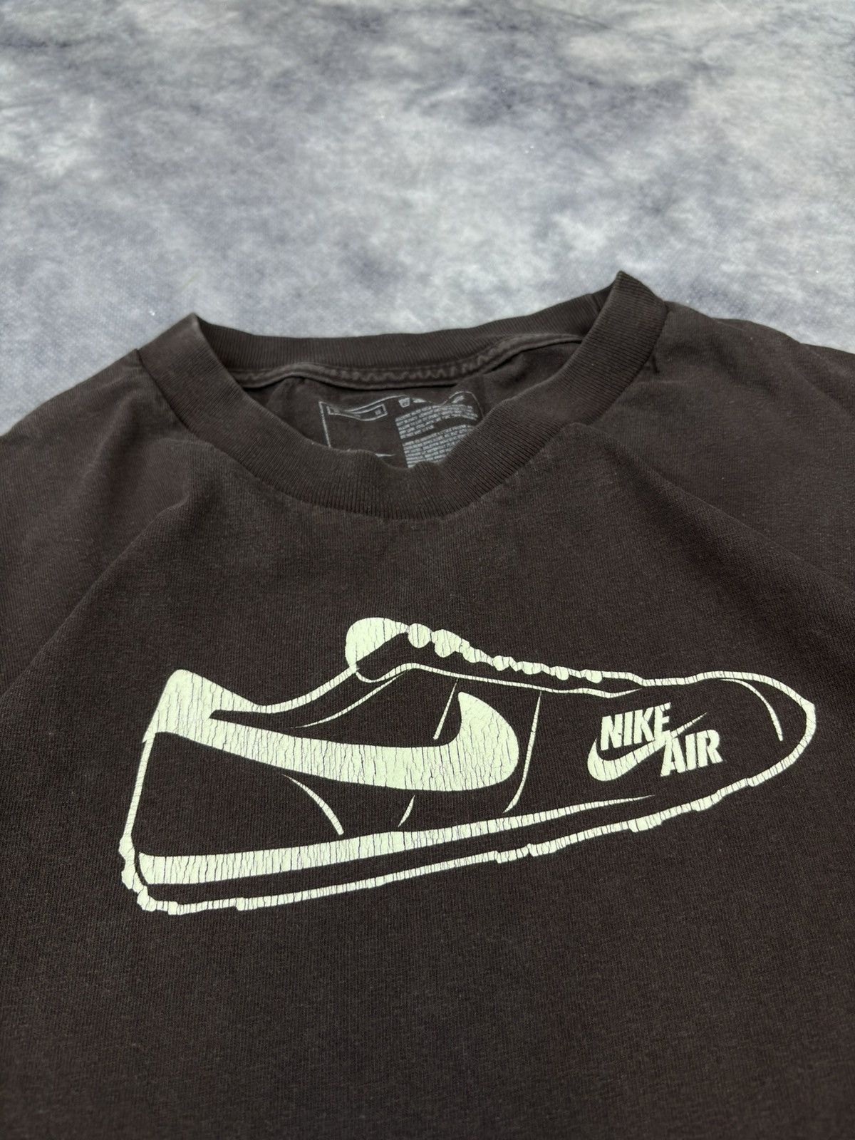 Nike Vintage Nike Cortez Tshirt Brown Travis Kanye West Drill y2k Size US XL / EU 56 / 4 - 2 Thumbnail