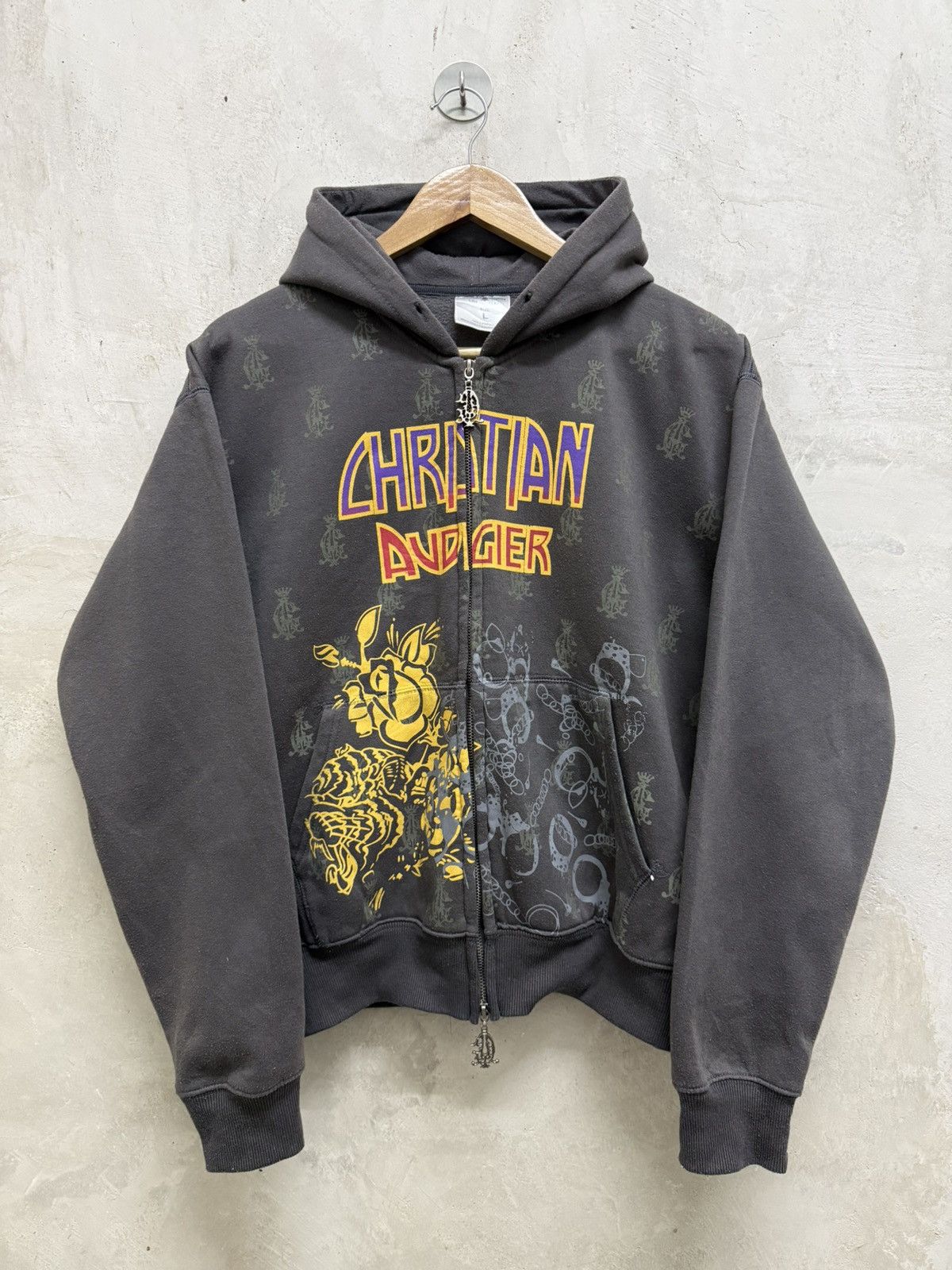 Christian Audigier 2000s Christian Audigier Zip Up y2k Hoodie Size US L / EU 52-54 / 3 - 1 Thumbnail
