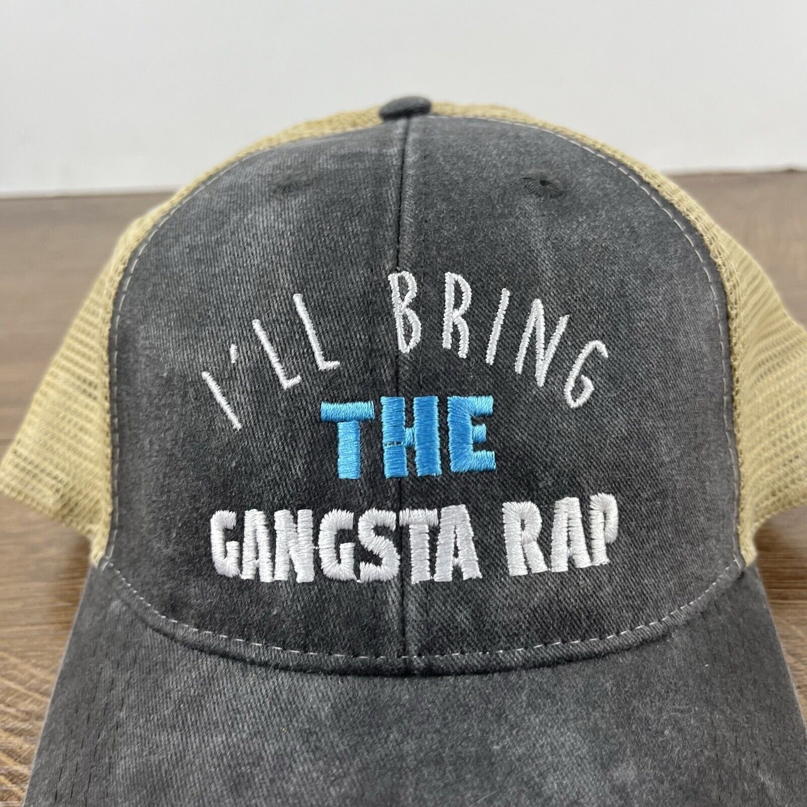Other Gangsta Rap Hat I'll Bring the Rap Hat Gray Cap Adjustable H Size ONE SIZE - 8 Thumbnail