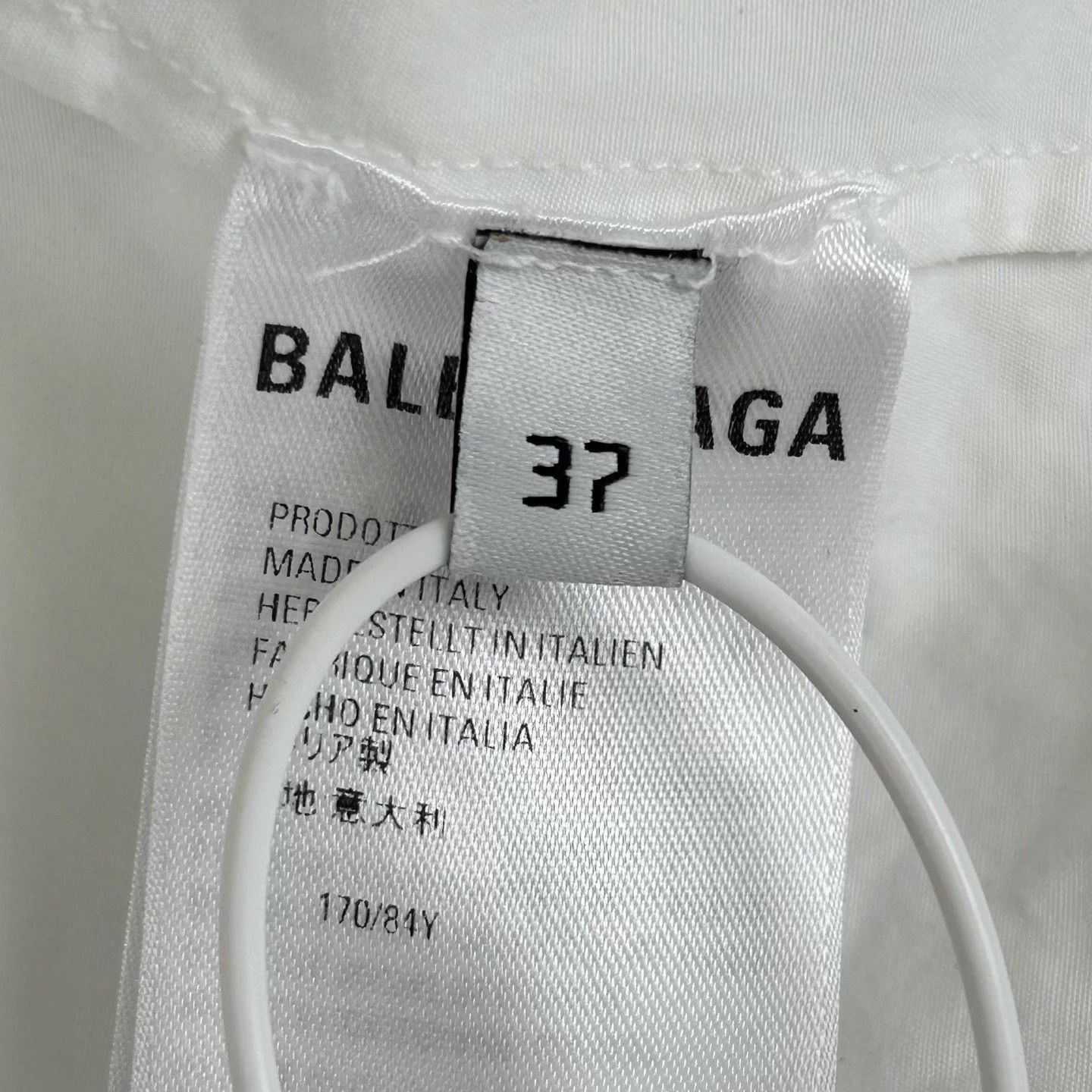 Balenciaga BALENCIAGA multilingual white longsleeve shirt new 37 Size US XXS / EU 40 - 5 Thumbnail