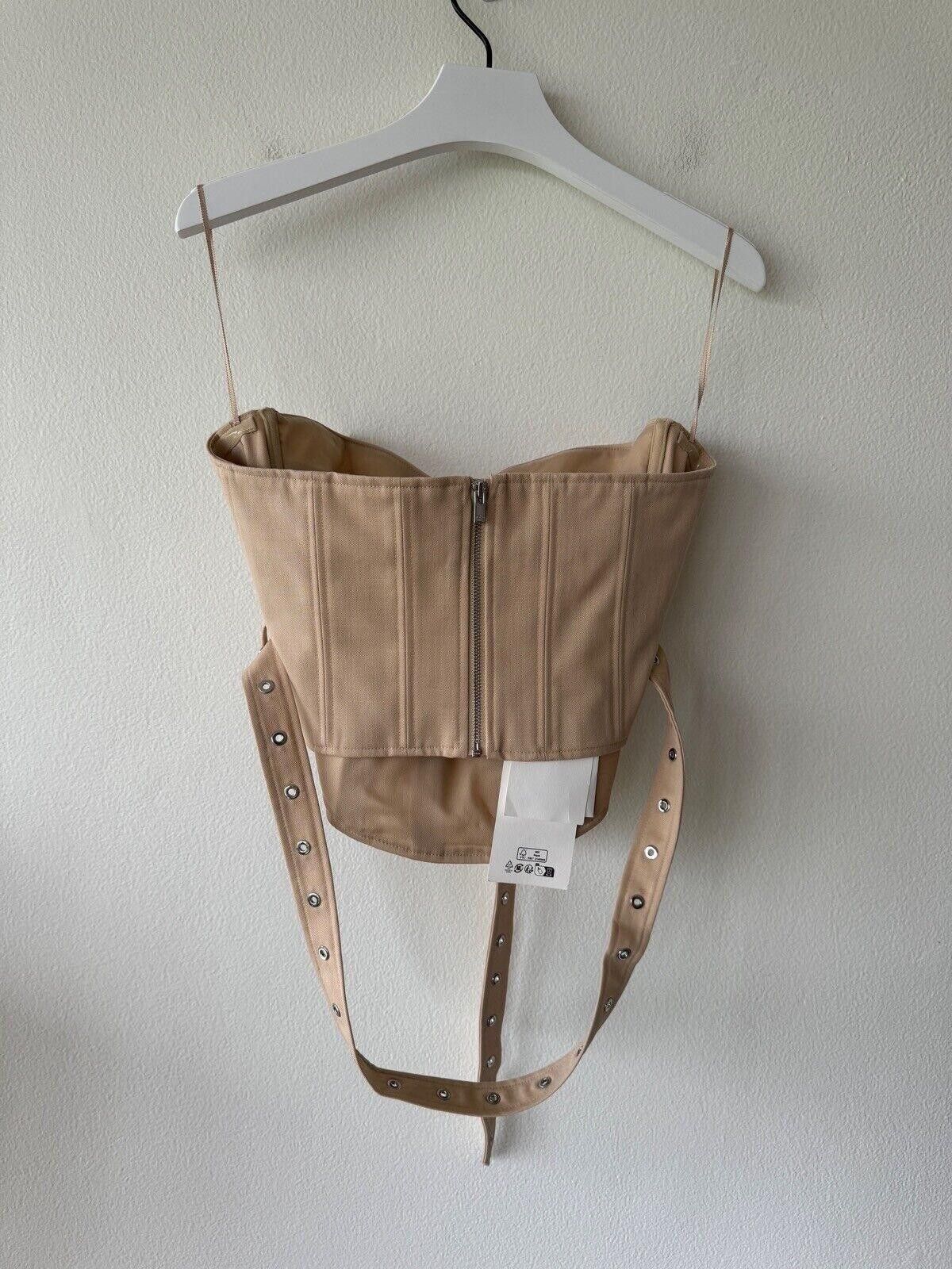 rokh new H&M HM h m Rokh Hwang 12 40 8 Wool Corset Top m beige Size M / US 6-8 / IT 42-44 - 3 Thumbnail