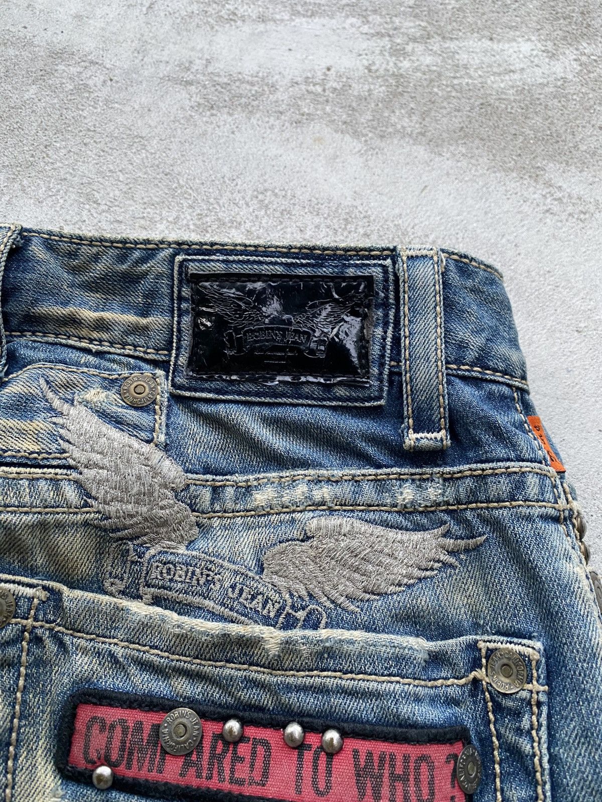 Robins Jeans ROBINS JEAN COMPARED TO WHO SKULL STUDDED JEANS Size US 29 - 6 Thumbnail