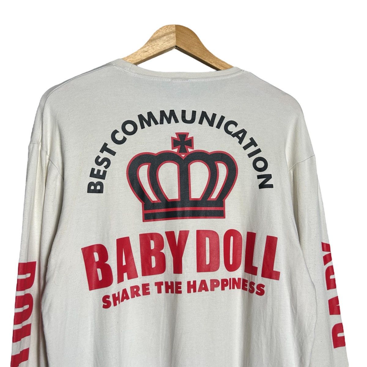 Japanese Brand Baby Doll Big Logo Long Sleeve T Shirt Size L / US 10 / IT 46 - 4 Thumbnail