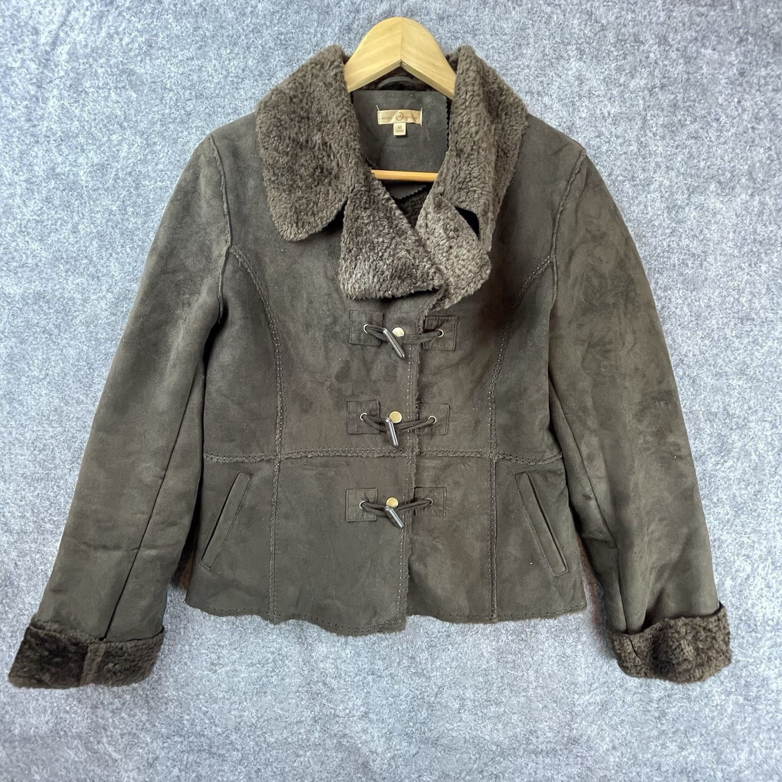 Wilsons Leather Wilsons Leather Jacket Womens M Faux Suede Toggle 90s Y2K Size M / US 6-8 / IT 42-44 - 1 Thumbnail