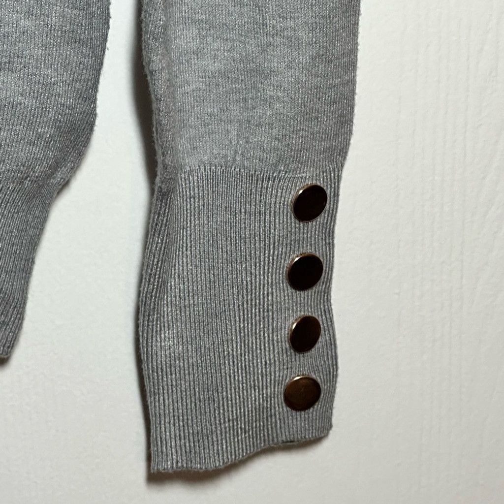Other Catherine Malandrino Heather Gray V-neck Sweater Size S / US 4 / IT 40 - 5 Thumbnail
