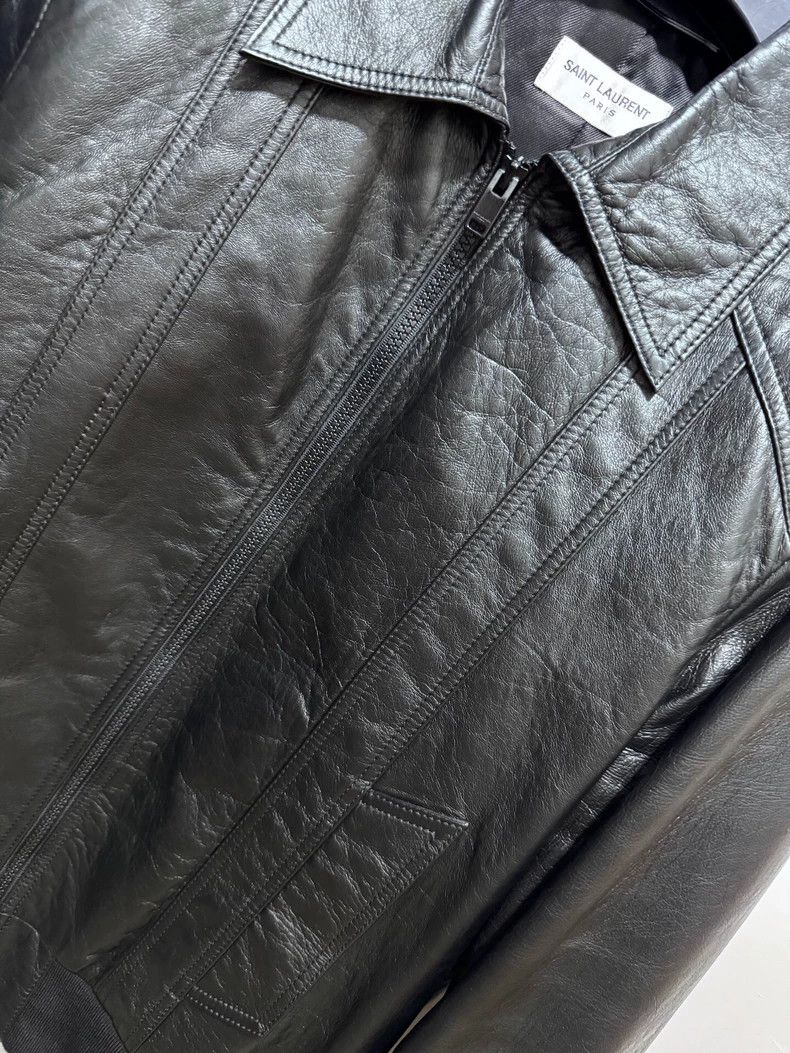 Yves Saint Laurent saint laurent 16 Gamma Ray Rhinestone Big Bang Leather Jack Size US M / EU 48-50 / 2 - 3 Thumbnail