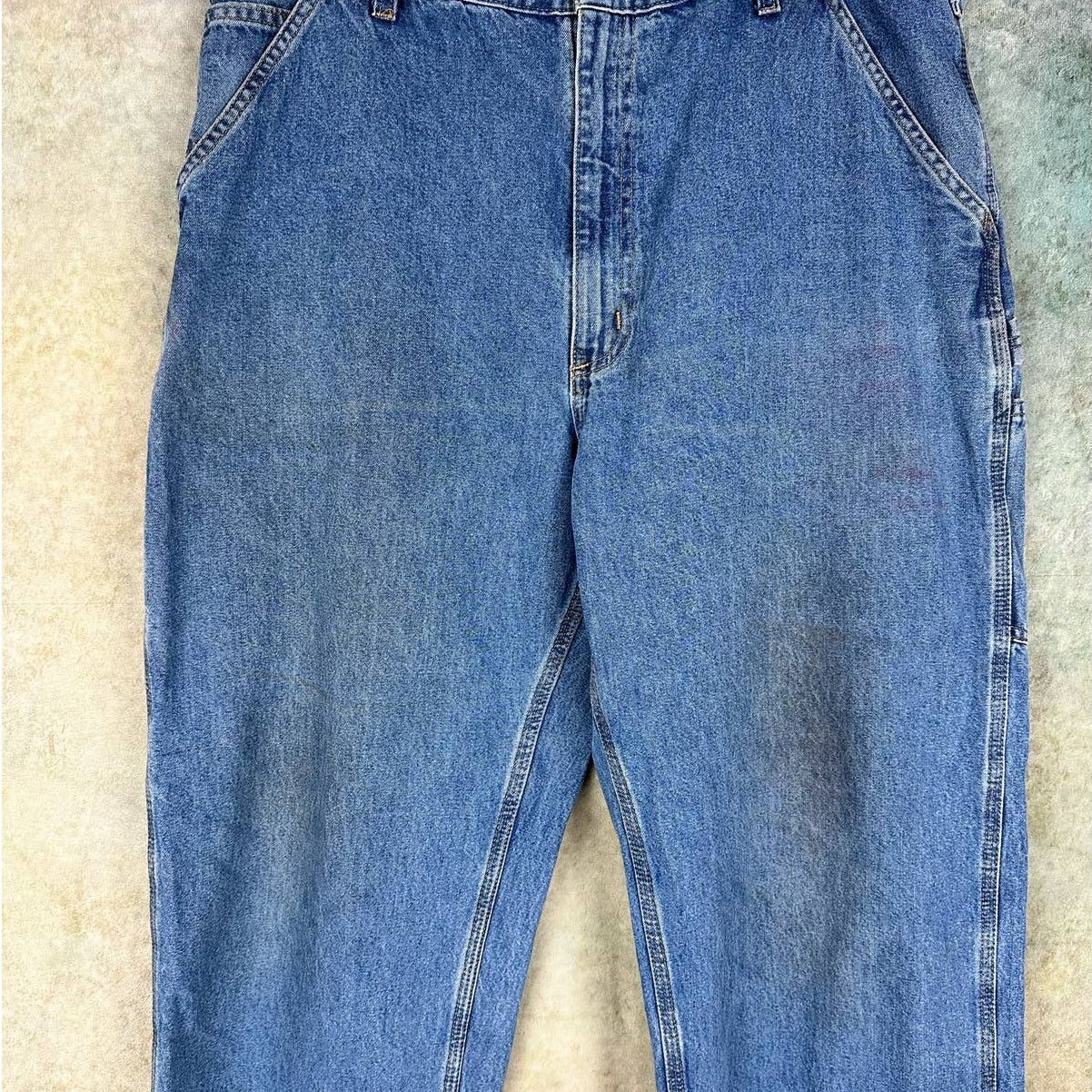 Carhartt × Vintage Vintage 90s Carhartt Carpenter Pants 38 x 34 Blue Work Wear Size US 38 / EU 54 - 5 Thumbnail