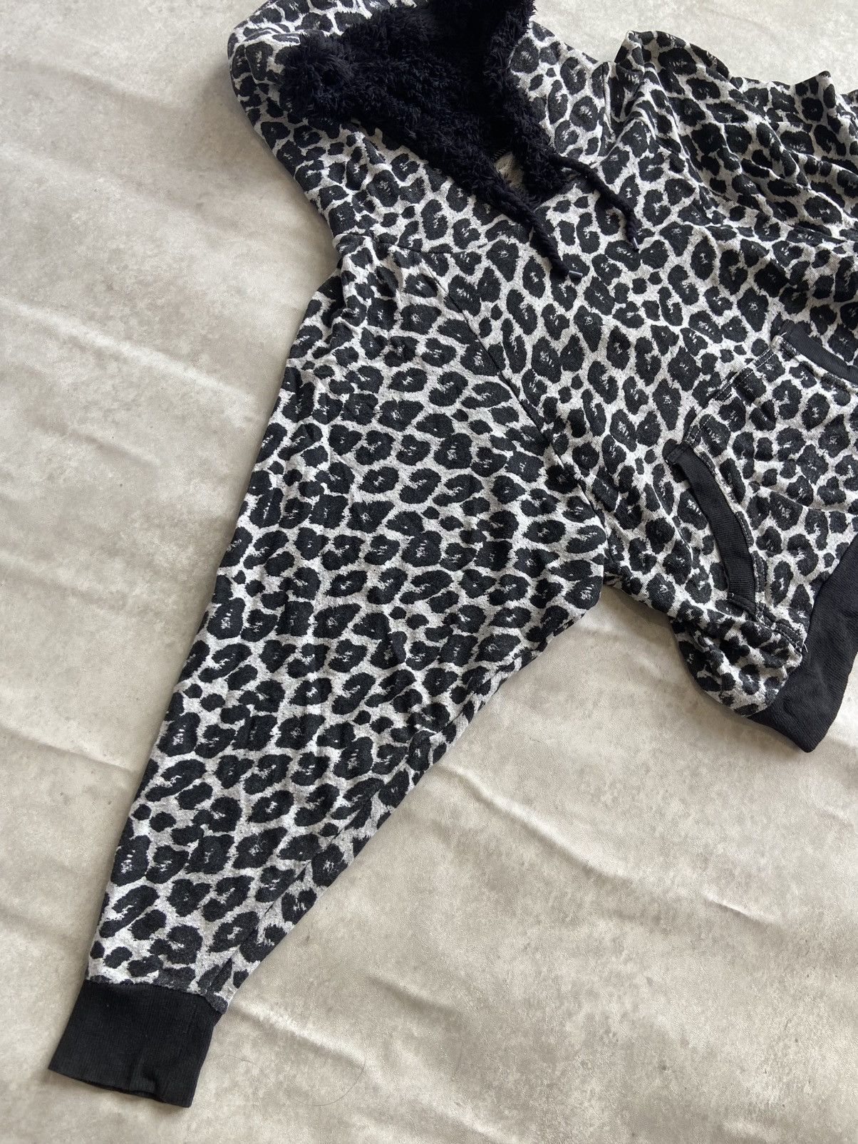 If Six Was Nine × Japanese Brand Shinny Ripple Fur Leopard Hoodies Size M / US 6-8 / IT 42-44 - 6 Thumbnail