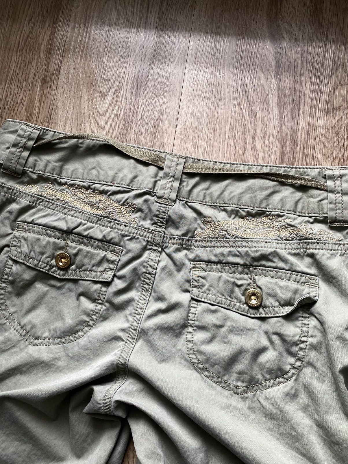 If Six Was Nine Y2K Ruched Cargo Loose Fatigue Pants Size 27" / US 4 / IT 40 - 7 Thumbnail