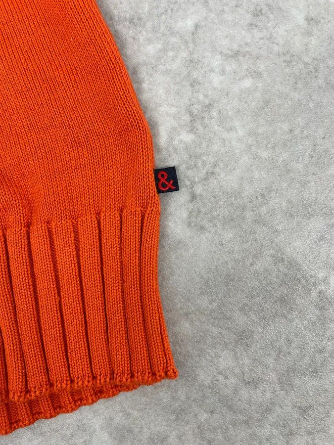 Dolce & Gabbana 1990s Dolce & Gabbana Orange V Neck Wool Sweater Size US M / EU 48-50 / 2 - 10 Thumbnail