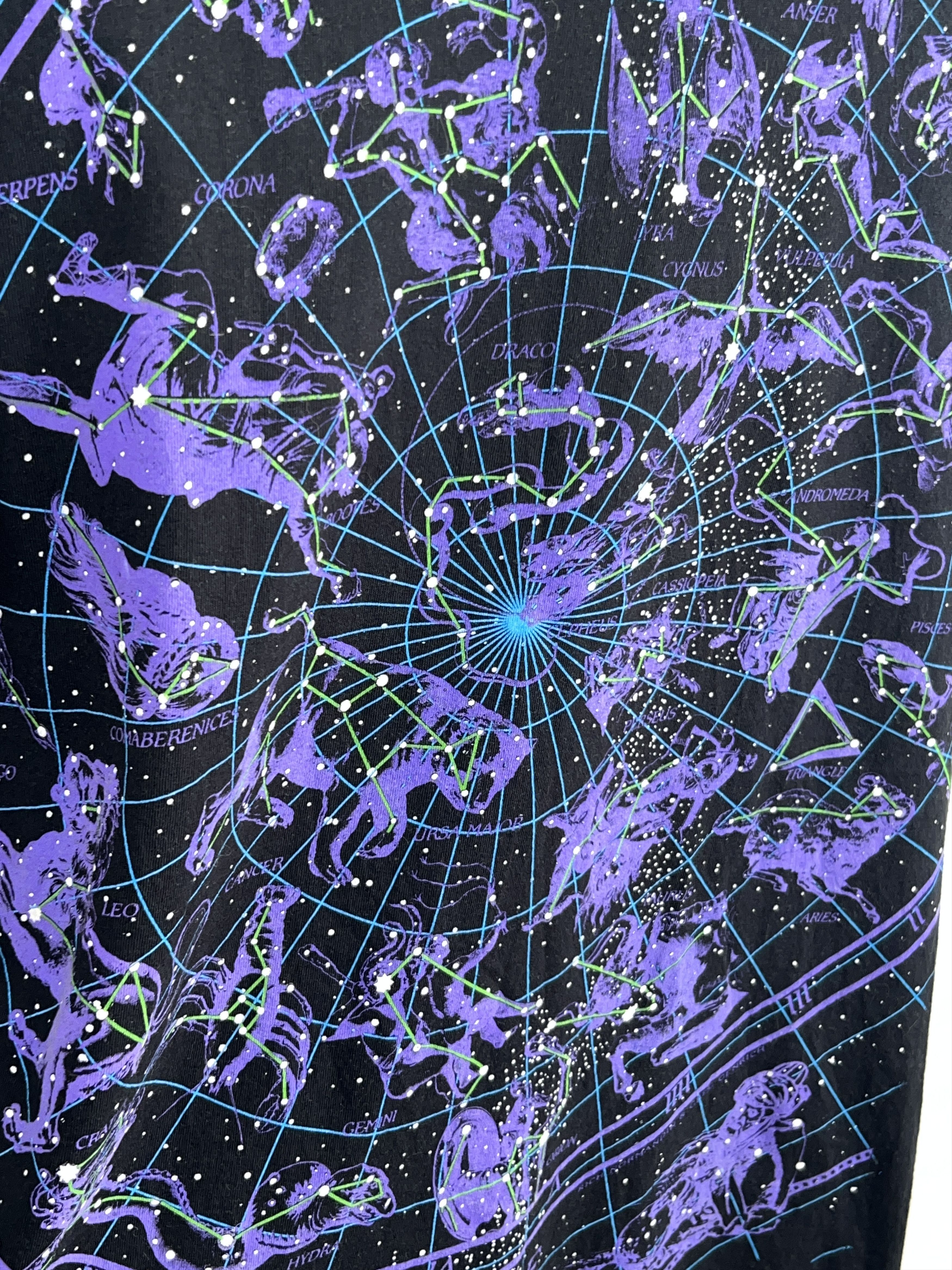 Band Tees Vintage 1993 Liquid Blue AOP Constellation Horoscope Cosmos Size US L / EU 52-54 / 3 - 6 Thumbnail