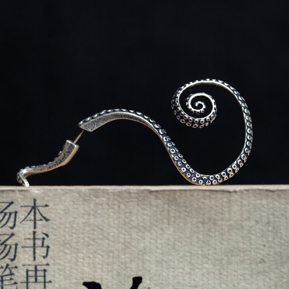 Jewelry Deep-sea monster Rare Earrings One Pairs Chrome Jewelry Size ONE SIZE - 3 Thumbnail