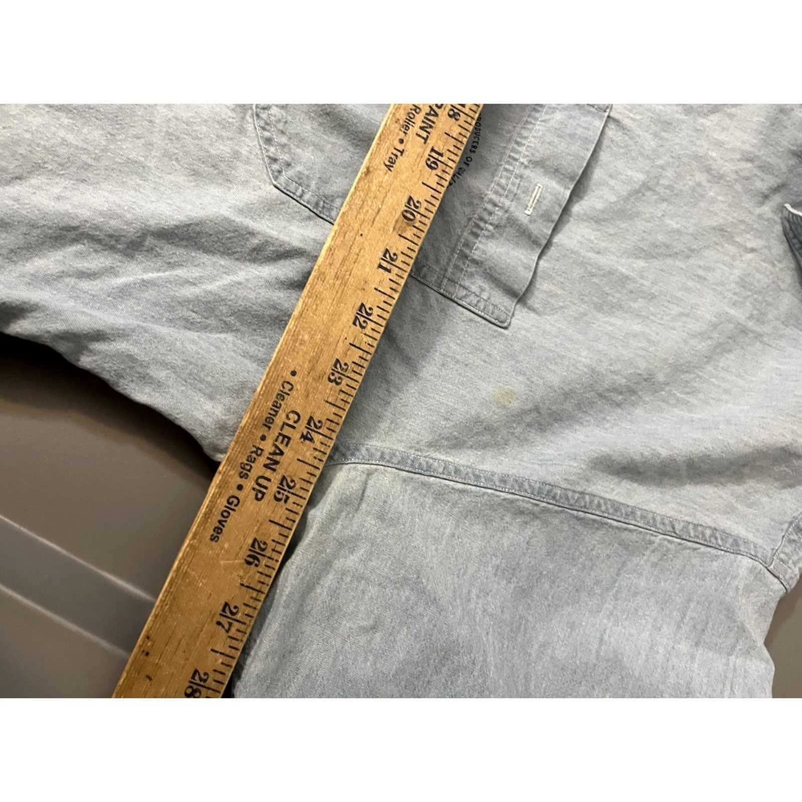 Vintage G.H. Bass Chambray Shirt Blue Button Up XL Short Sleeve Size US XL / EU 56 / 4 - 6 Thumbnail