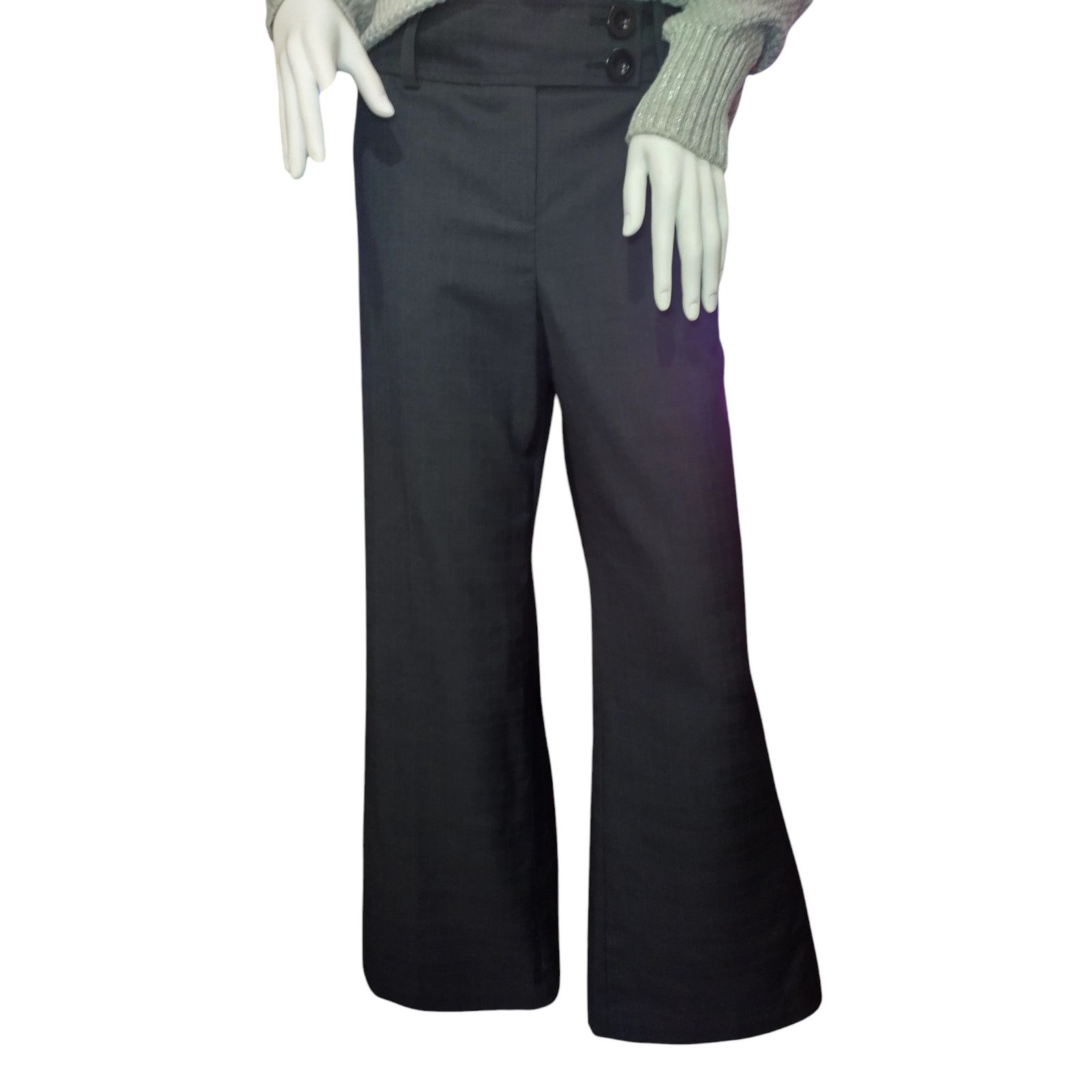 Ann Taylor Ann Taylor Dress Pants Fit Bootcut Smoke Gray Sz 10P Size 32" / US 10 / IT 46 - 1 Thumbnail