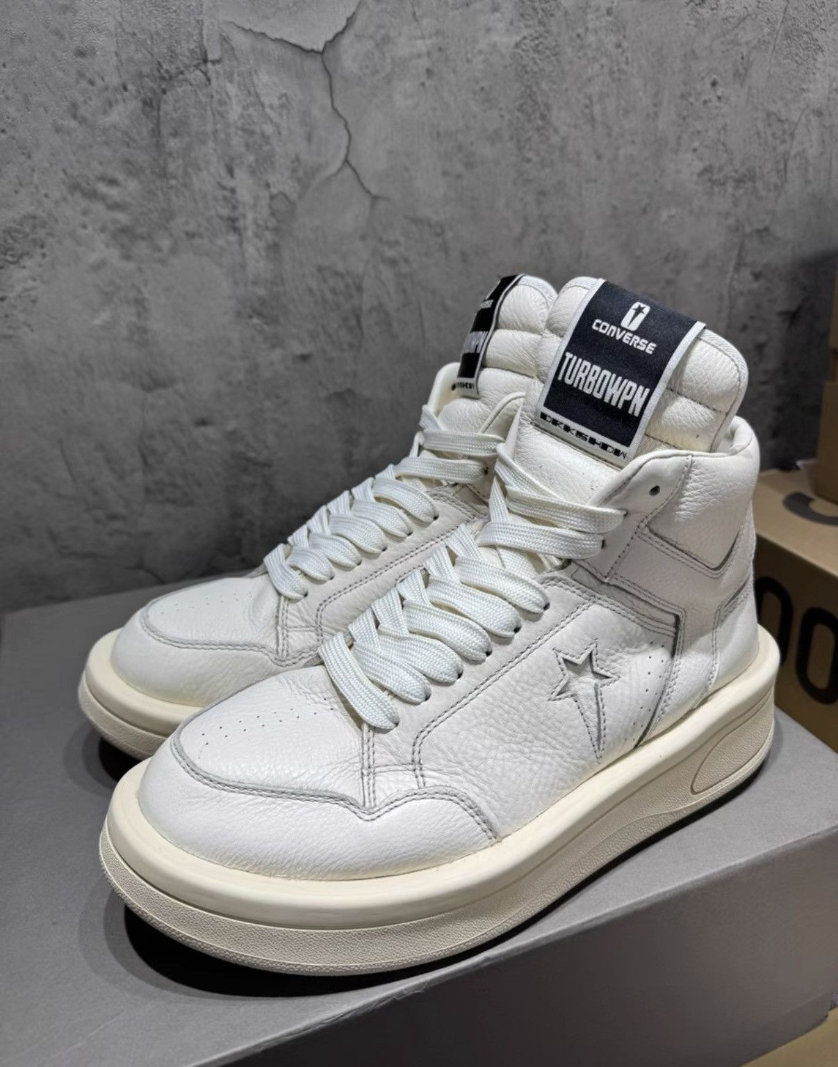 Rick Owens Converse x Rick Owens DRKSHDW TURBOWPN Mid 172343C K37 Size US 7.5 / EU 40-41 - 1 Thumbnail