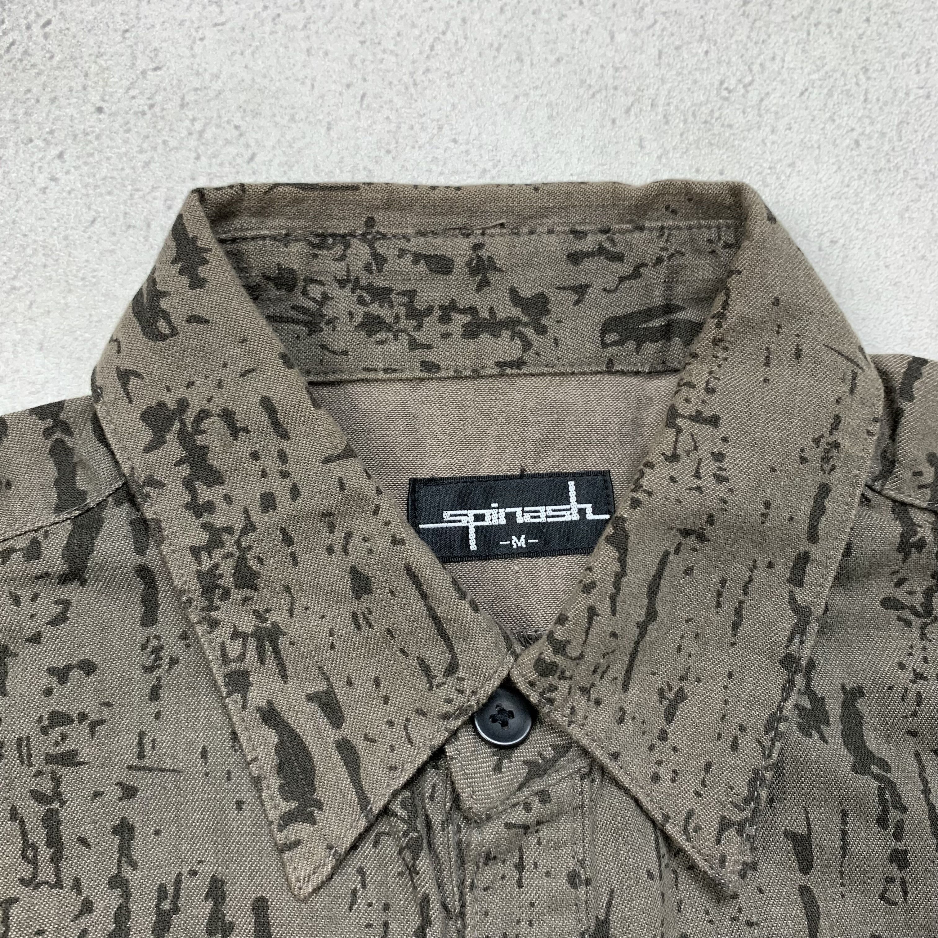 Japanese Brand SPINASH Cut And Sew Shirt Paint Splatter Size US M / EU 48-50 / 2 - 8 Thumbnail