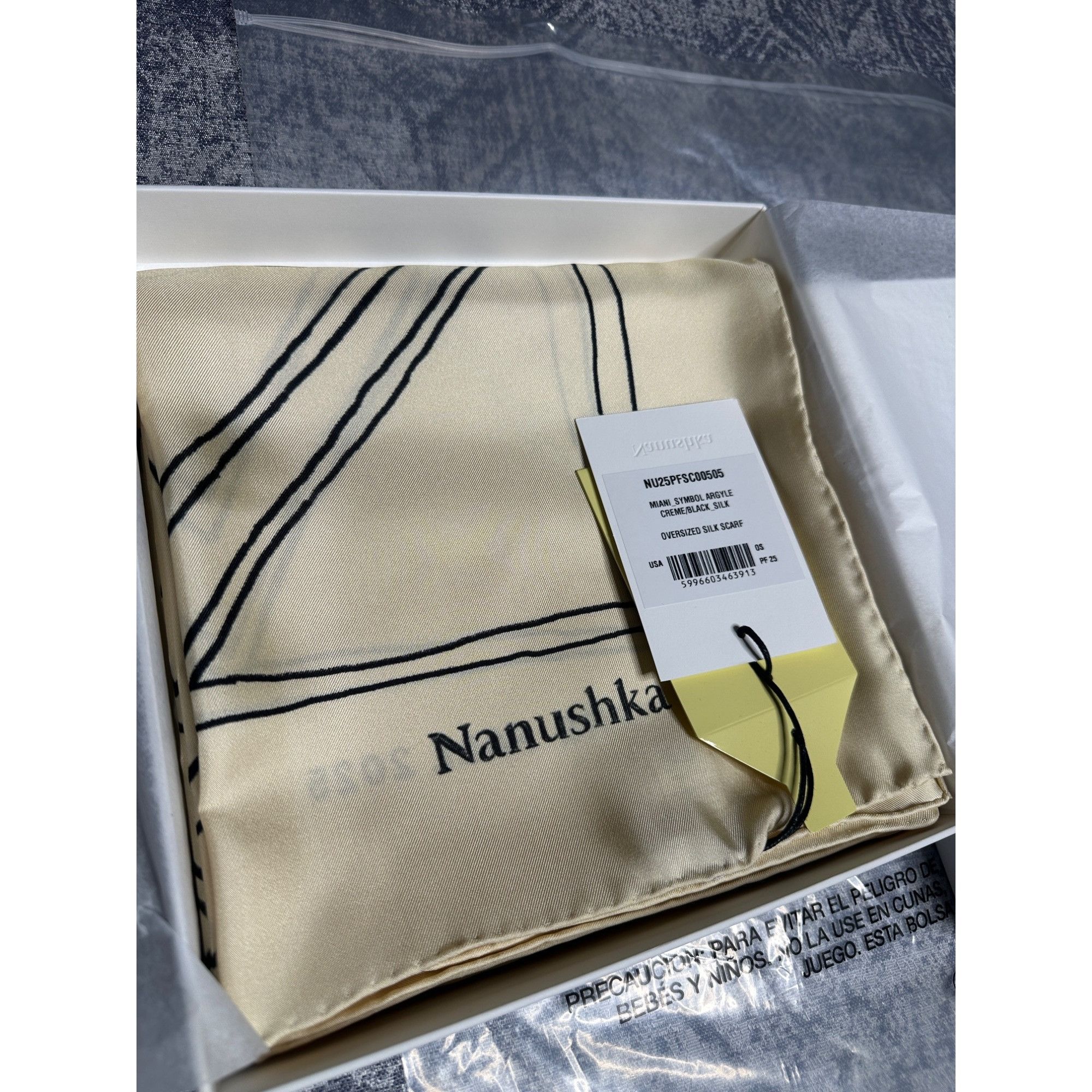 Nanushka Nanushka Oversized Miani Printed Silk Scarf Size ONE SIZE - 1 Thumbnail